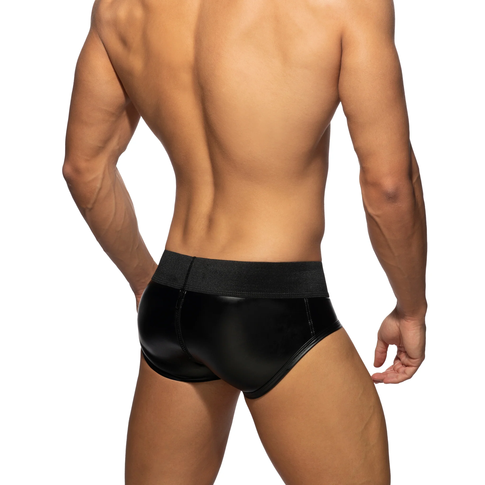 AD Fetish Allover Zip Rub Brief Black ADF138 - Image 3