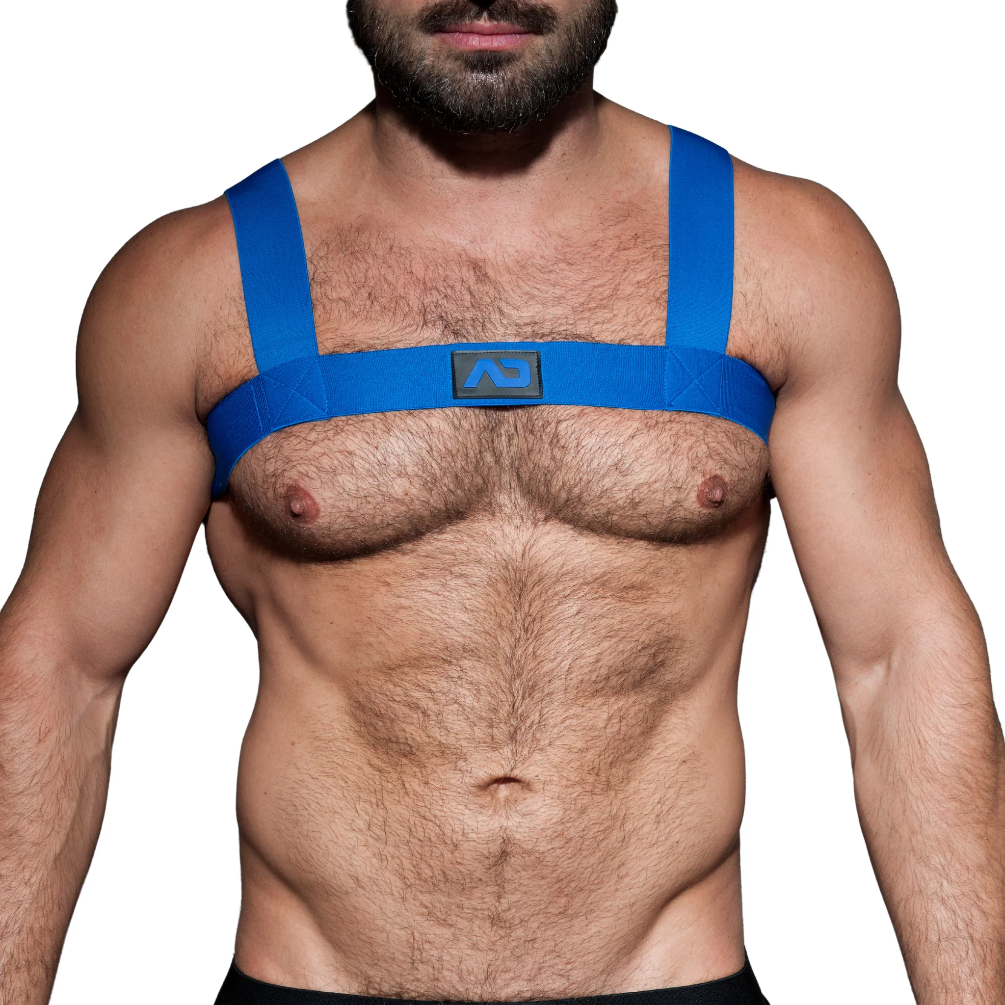 AD Fetish Basic Elastic Harness Royal Blue ADF104 - Image 2