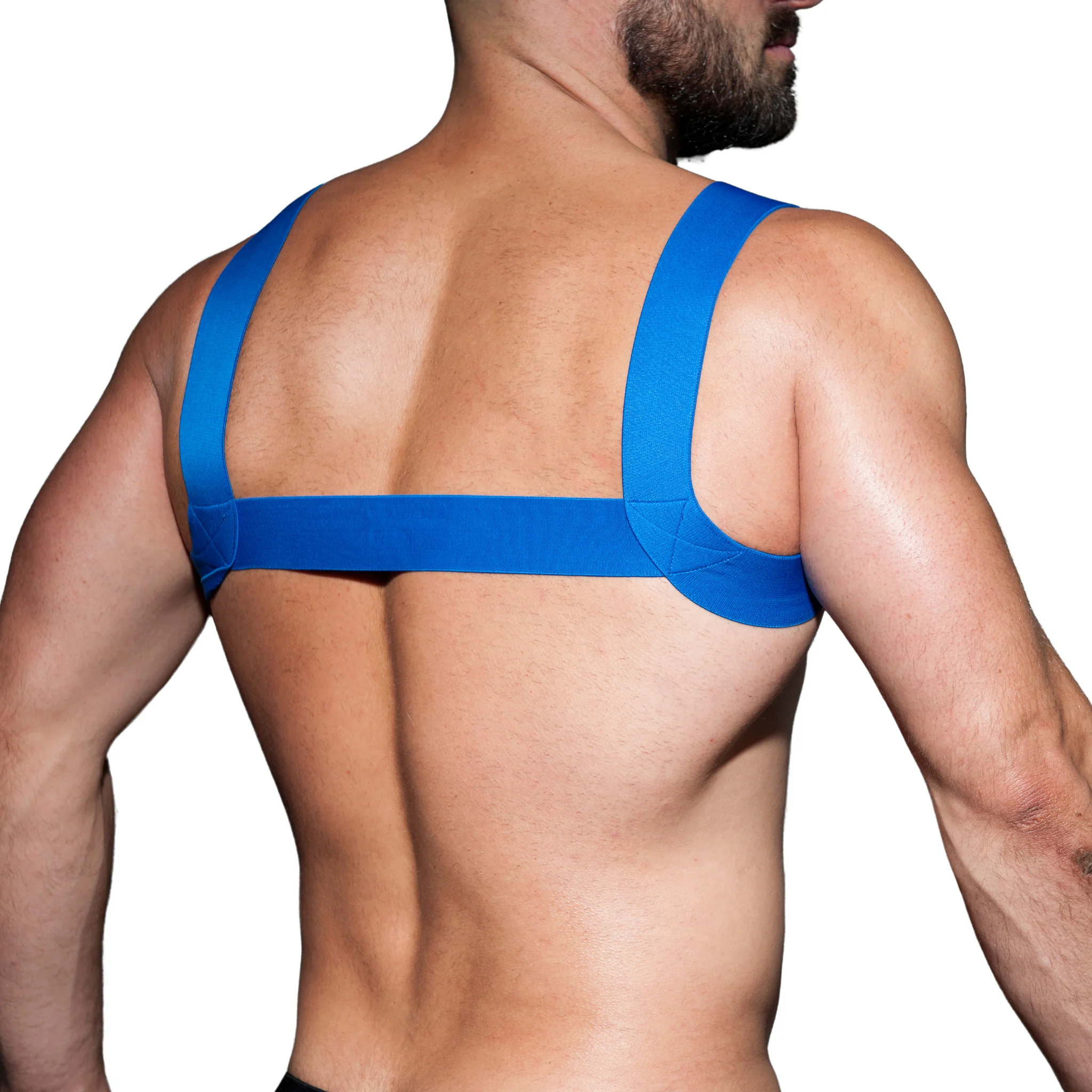 AD Fetish Basic Elastic Harness Royal Blue ADF104 - Image 3