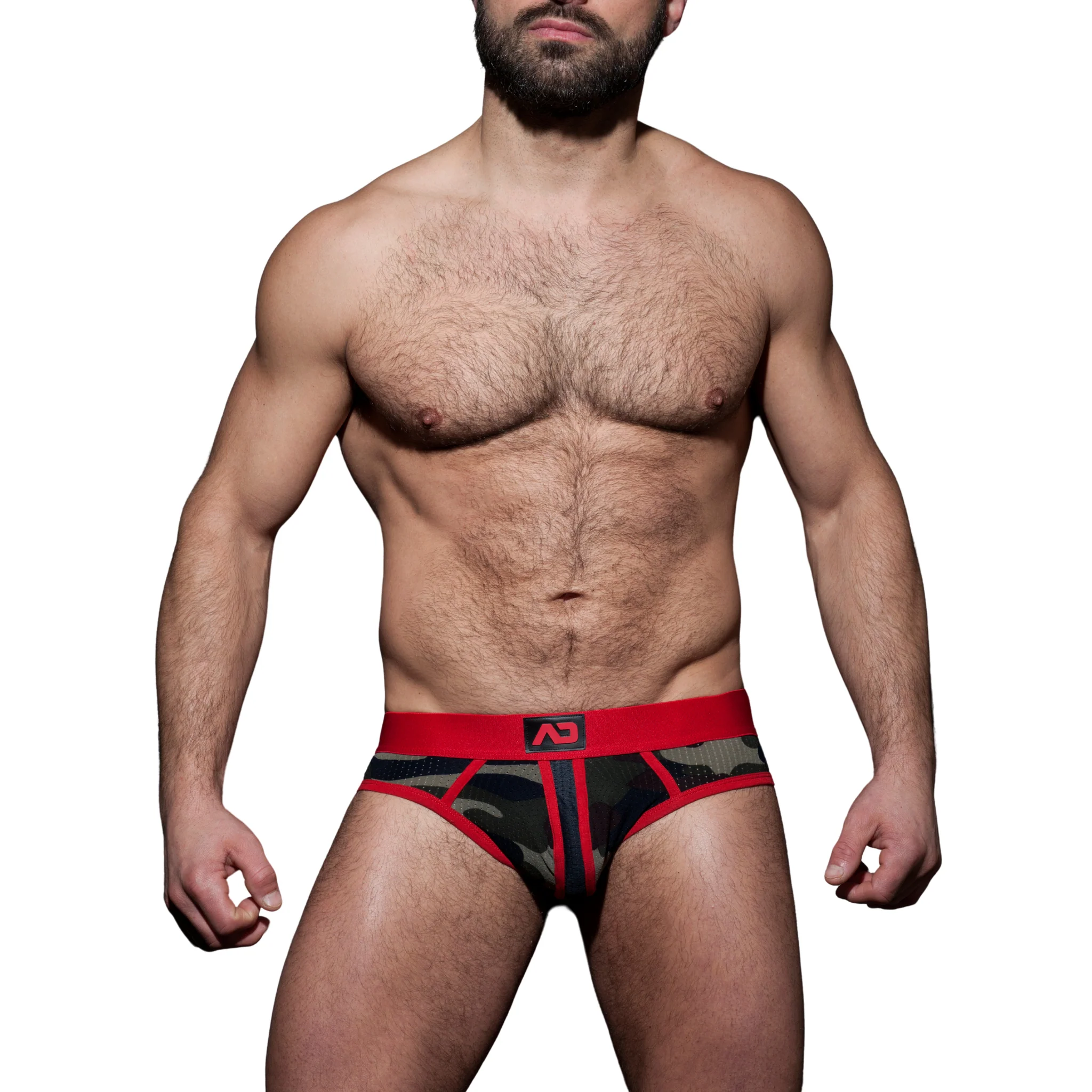 AD Fetish Camo Stripe Fetish Brief Red ADF62 - Image 2