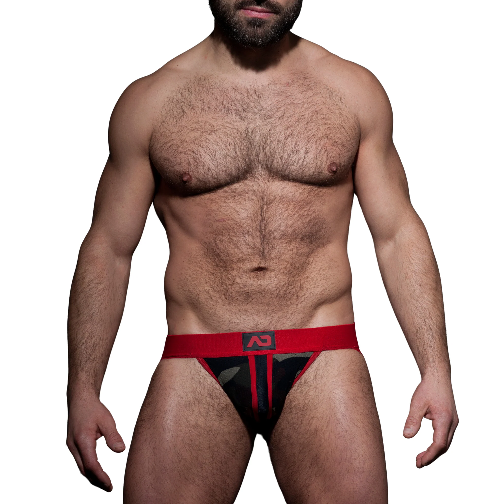 AD Fetish Camo Stripe Fetish Jock Strap Red ADF64 - Image 2
