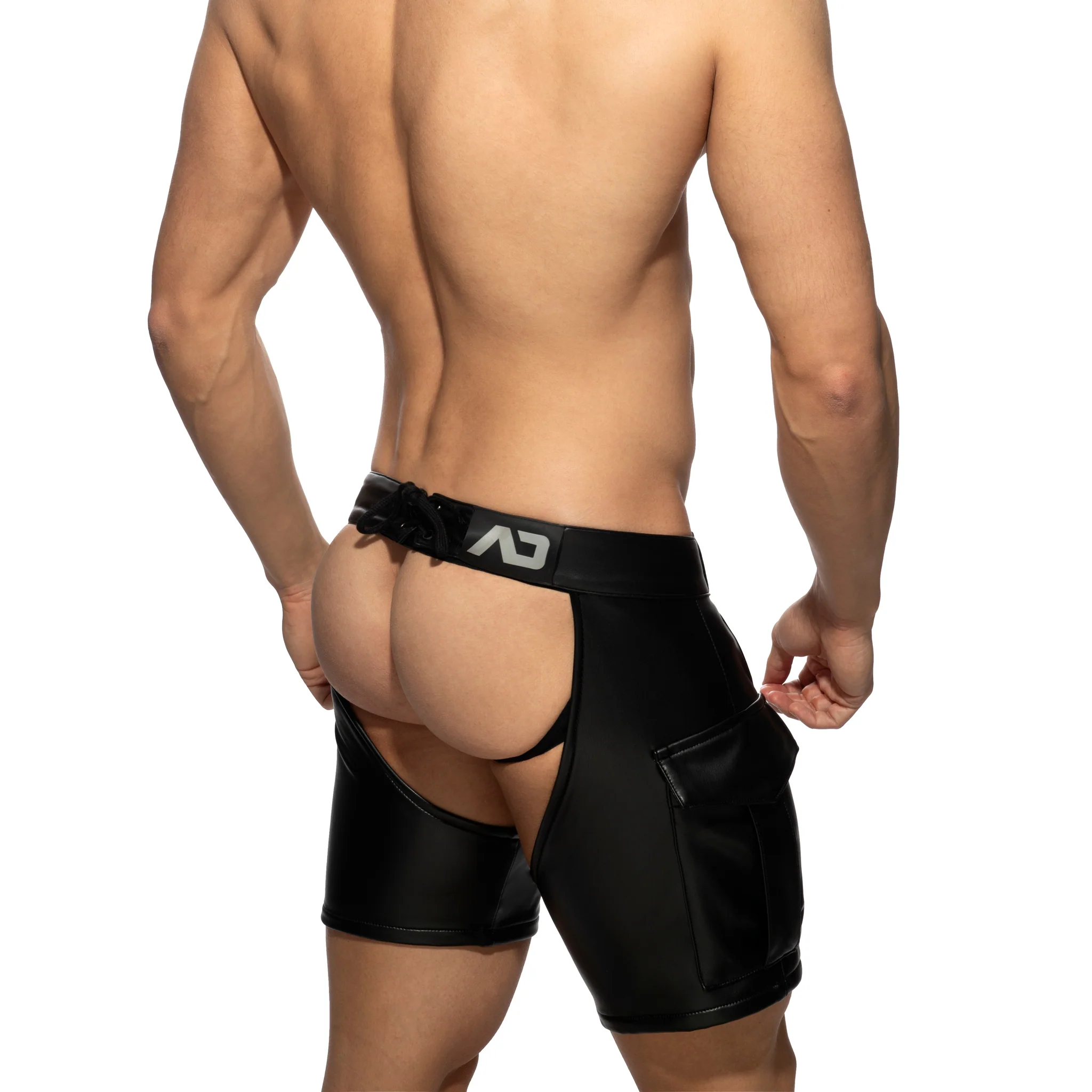 AD Fetish Chaps Shorts Black ADF194 - Image 3