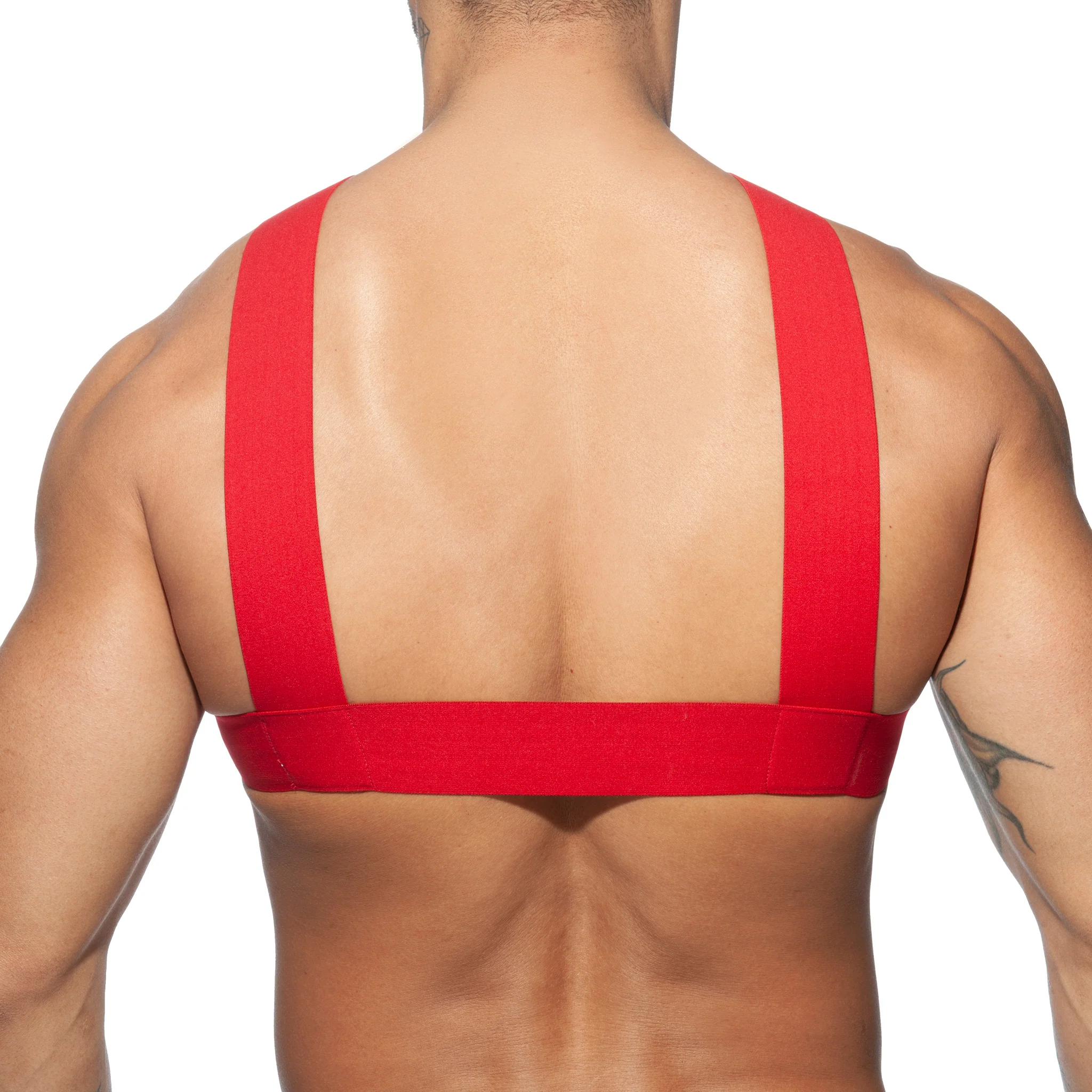 AD Fetish Double Ring Harness Red ADF116 - Image 3