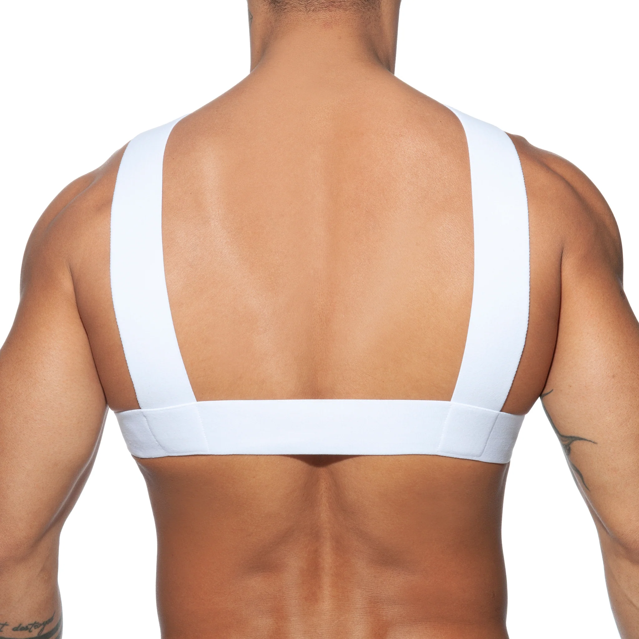 AD Fetish Double Ring Harness White ADF116 - Image 3