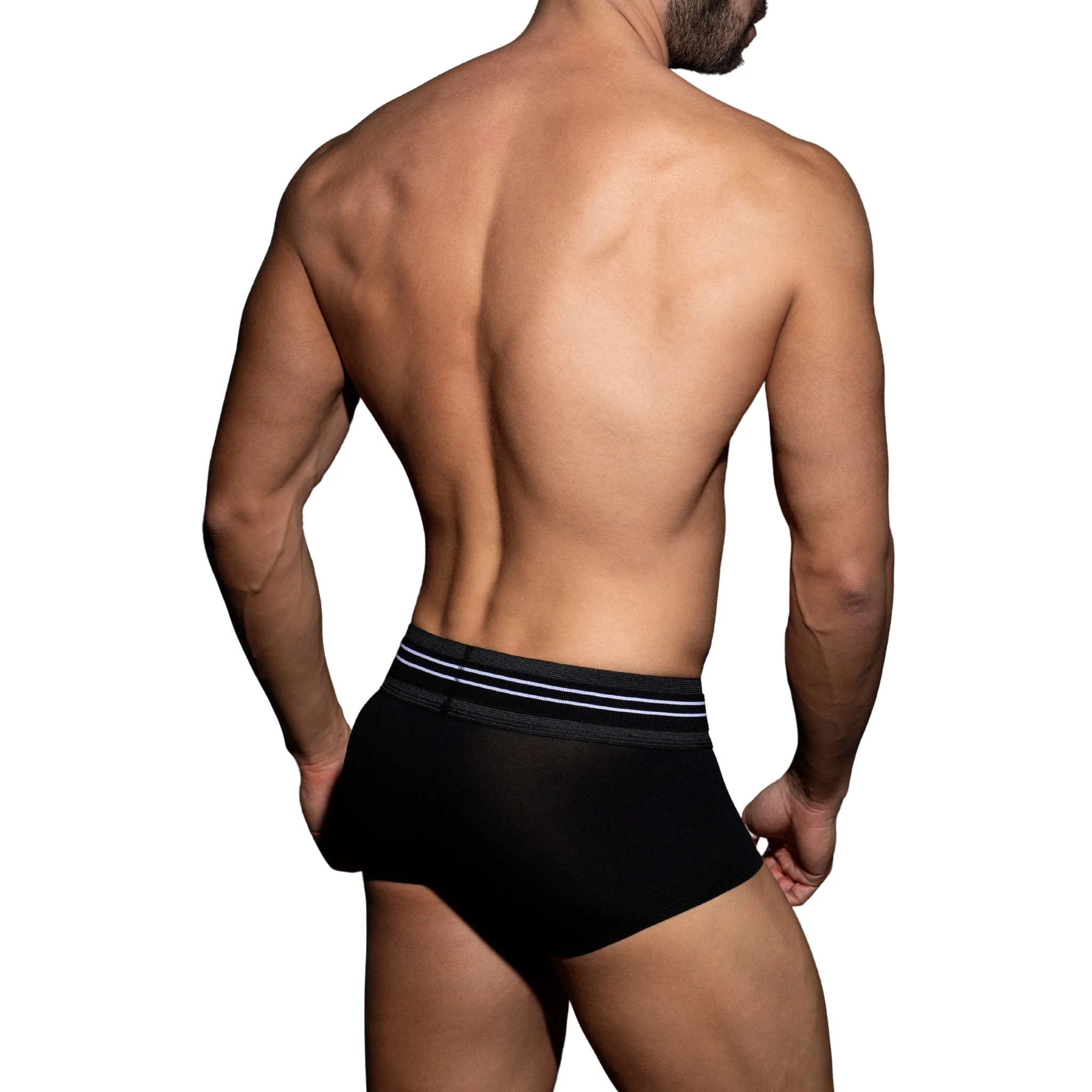 AD Fetish Double Stripe Trunk White ADF113 - Image 3