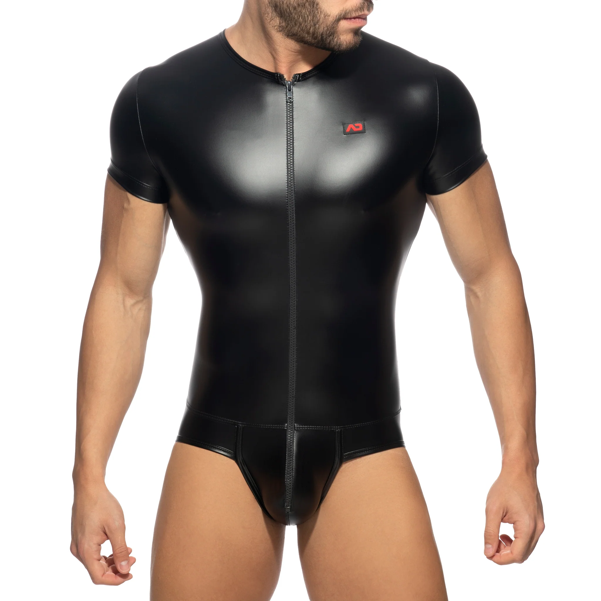 AD Fetish Front Zip Rub Body Black ADF141 - Image 2