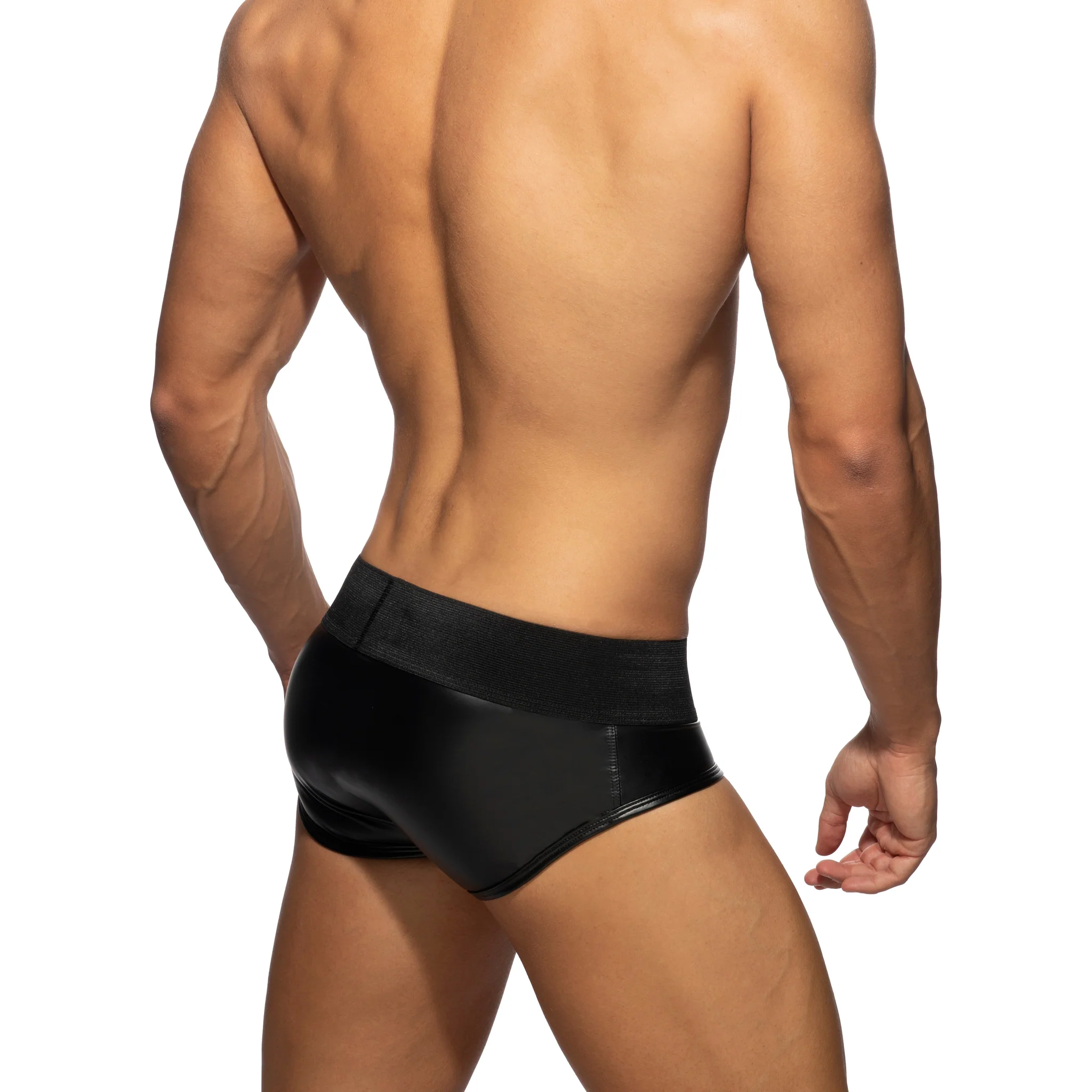 AD Fetish Front Zip Rub Brief Black ADF133 - Image 3