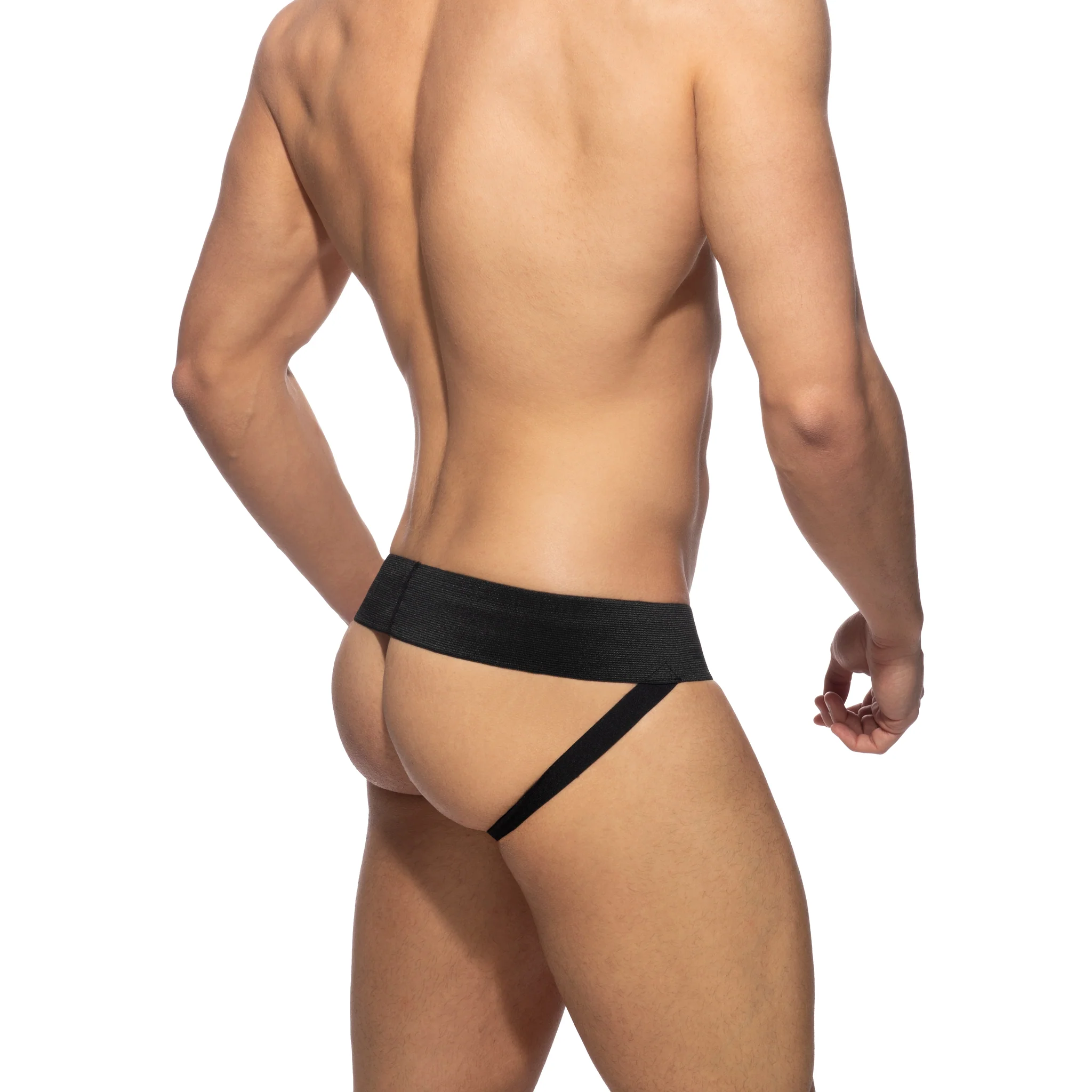 AD Fetish Front Zip Rub Jock Black ADF135 - Image 3