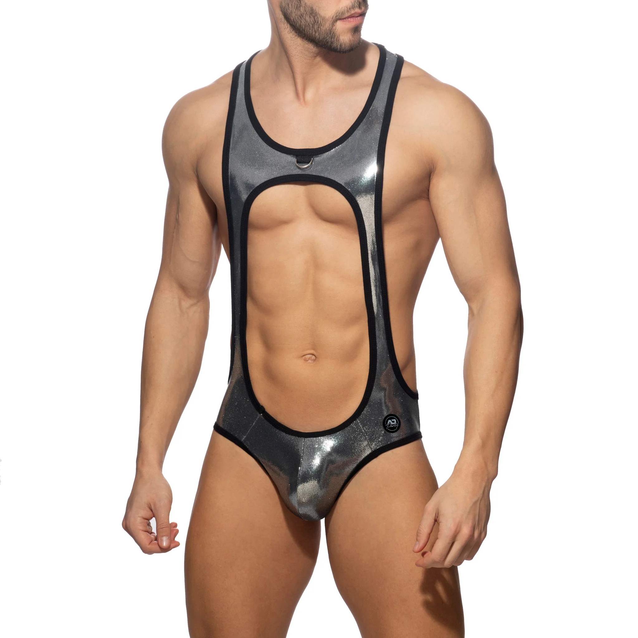AD Fetish Glitter Bottomless Body Black ADF189 - Image 2