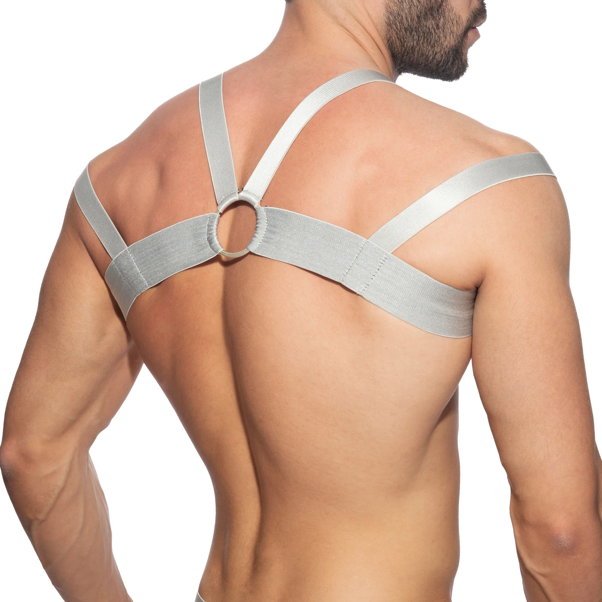 AD Fetish Gold & Silver Multi Band Harness Silver ADF171 - Image 3