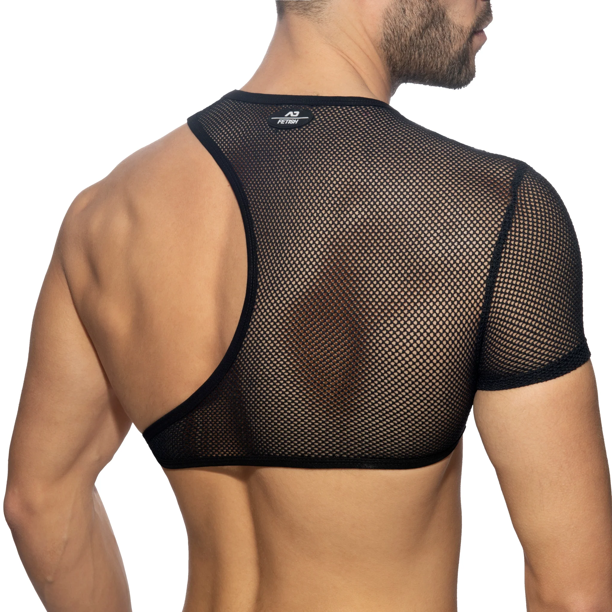 AD Fetish Irregular Mesh Crop Top Black ADF163 - Image 3