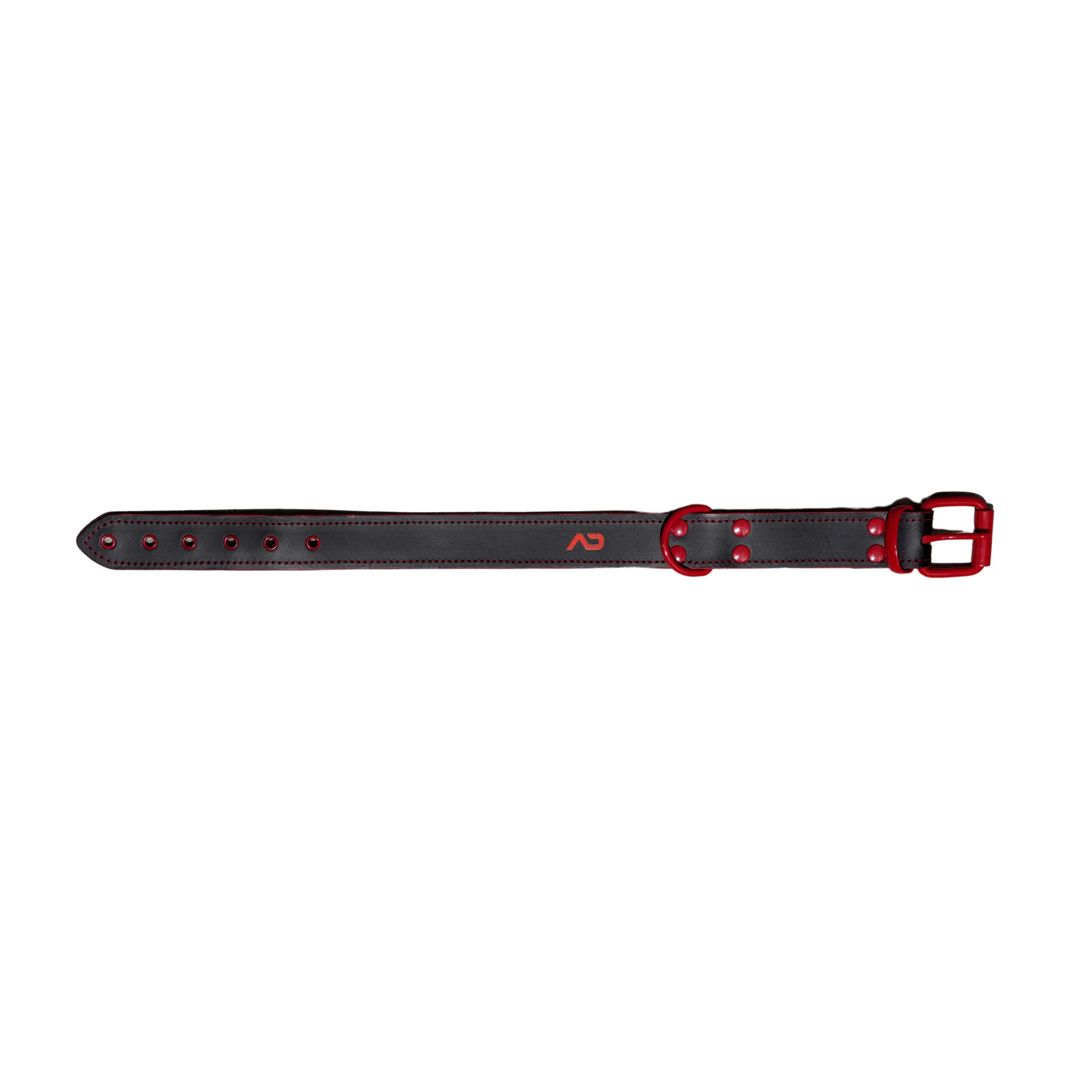 AD Fetish Leather Collar Red ADF44 - Image 4
