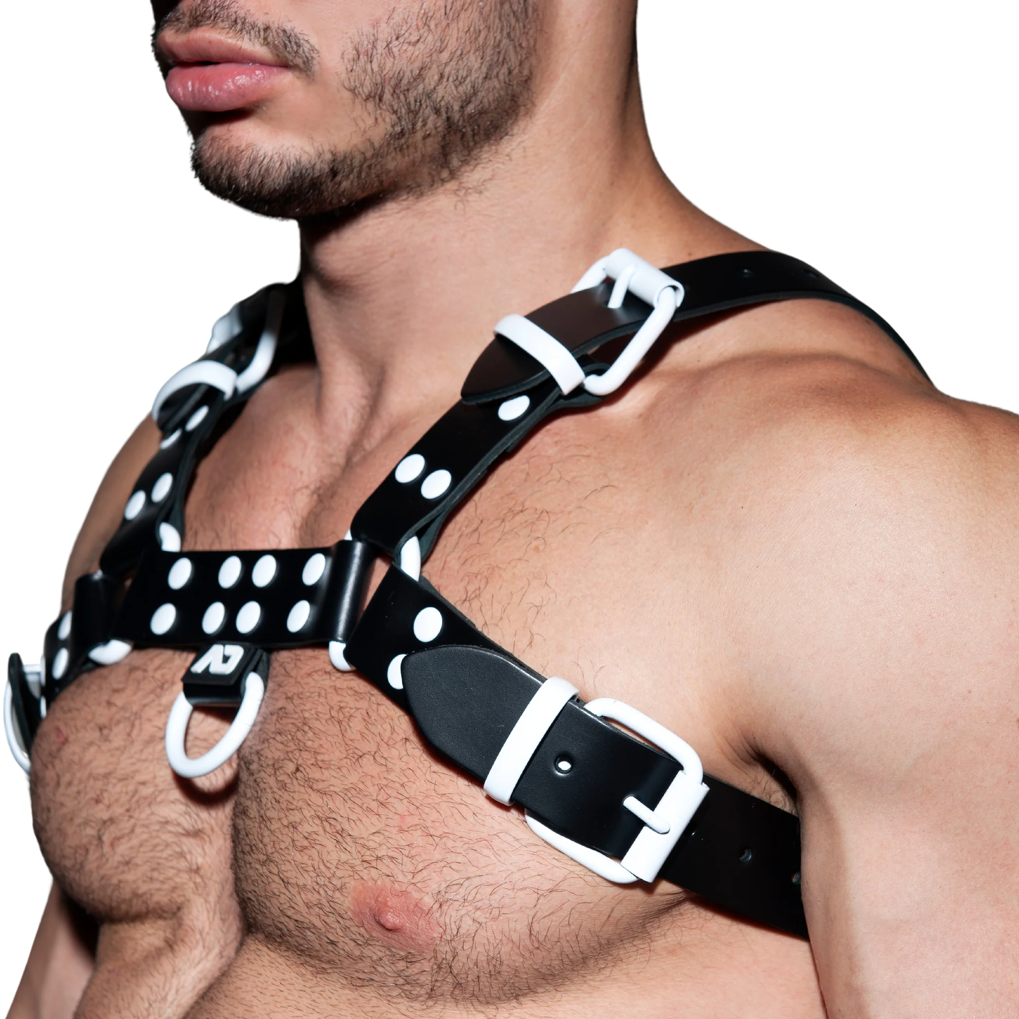 AD Fetish Leather Color Harness White ADF119 - Image 4