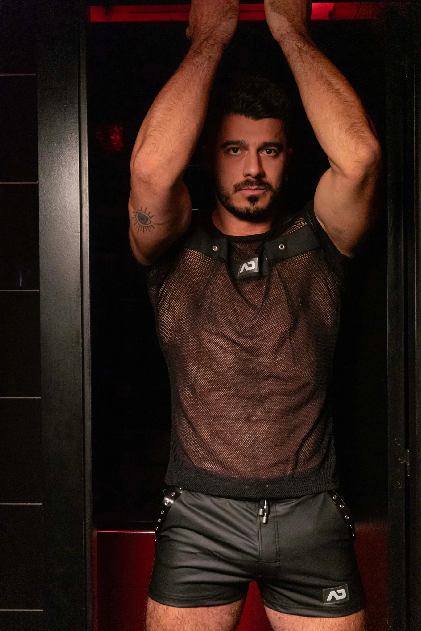 AD Fetish Mesh Mixed T-Shirt Black ADF123 - Image 4