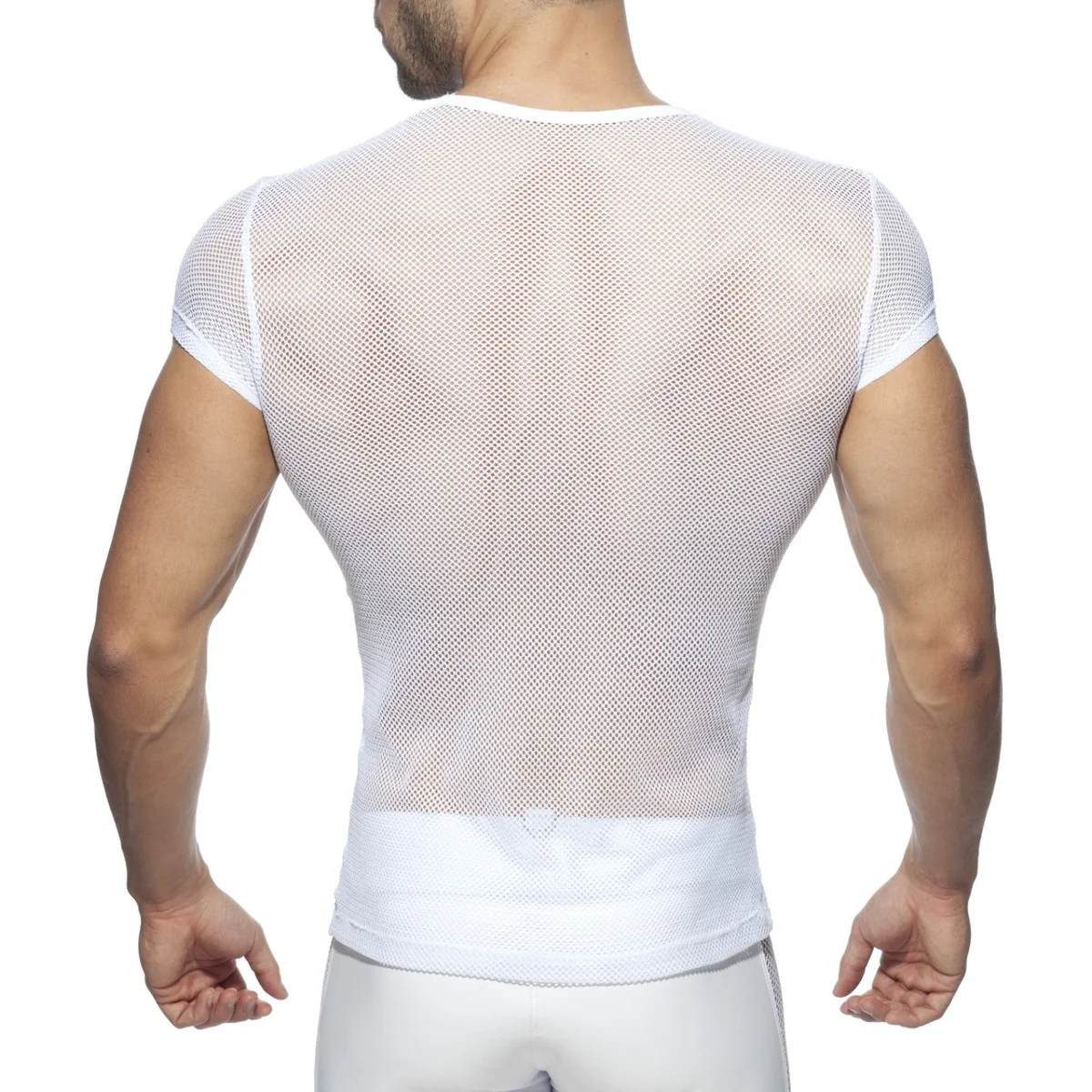 AD Fetish Mesh Mixed T-Shirt White ADF123 - Image 3