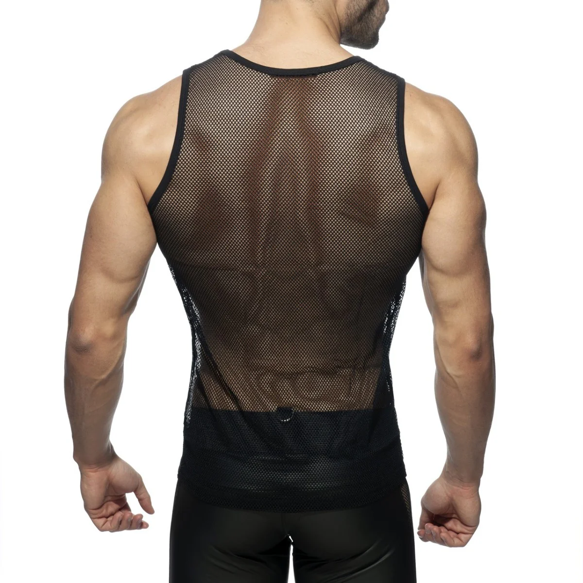 AD Fetish Mesh Mixed Tank Top Black ADF76 - Image 3