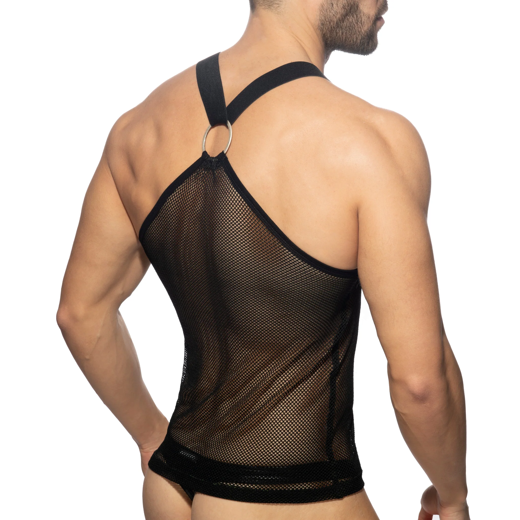 AD Fetish Mesh-Ring Tank Top Black ADF179 - Image 3