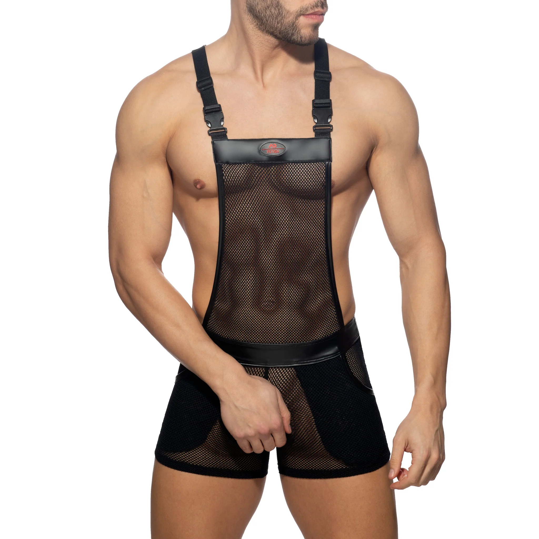 AD Fetish Mesh-Rub Overalls Black ADF164 - Image 2