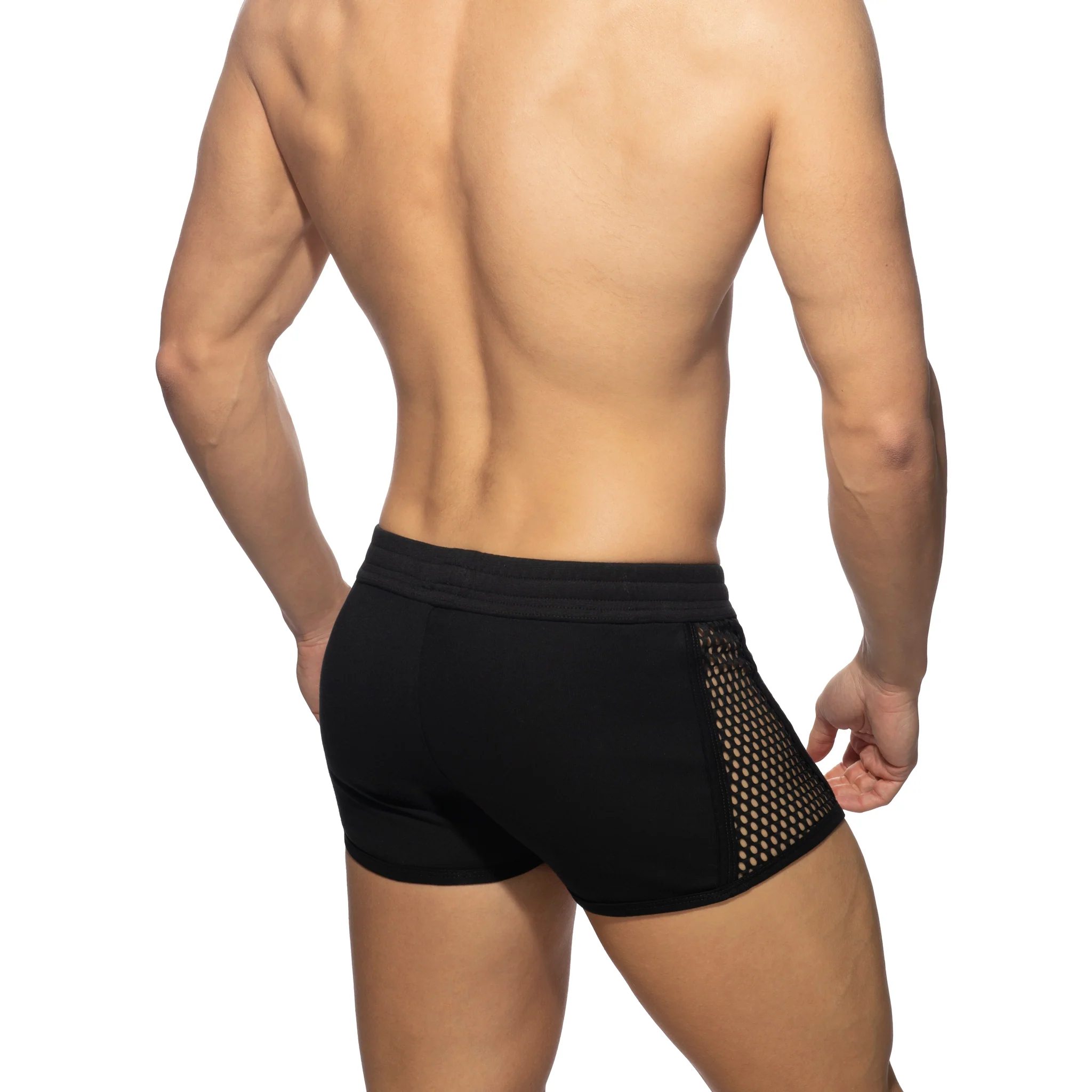 AD Fetish Mesh-Striped Shorts Black ADF169 - Image 3