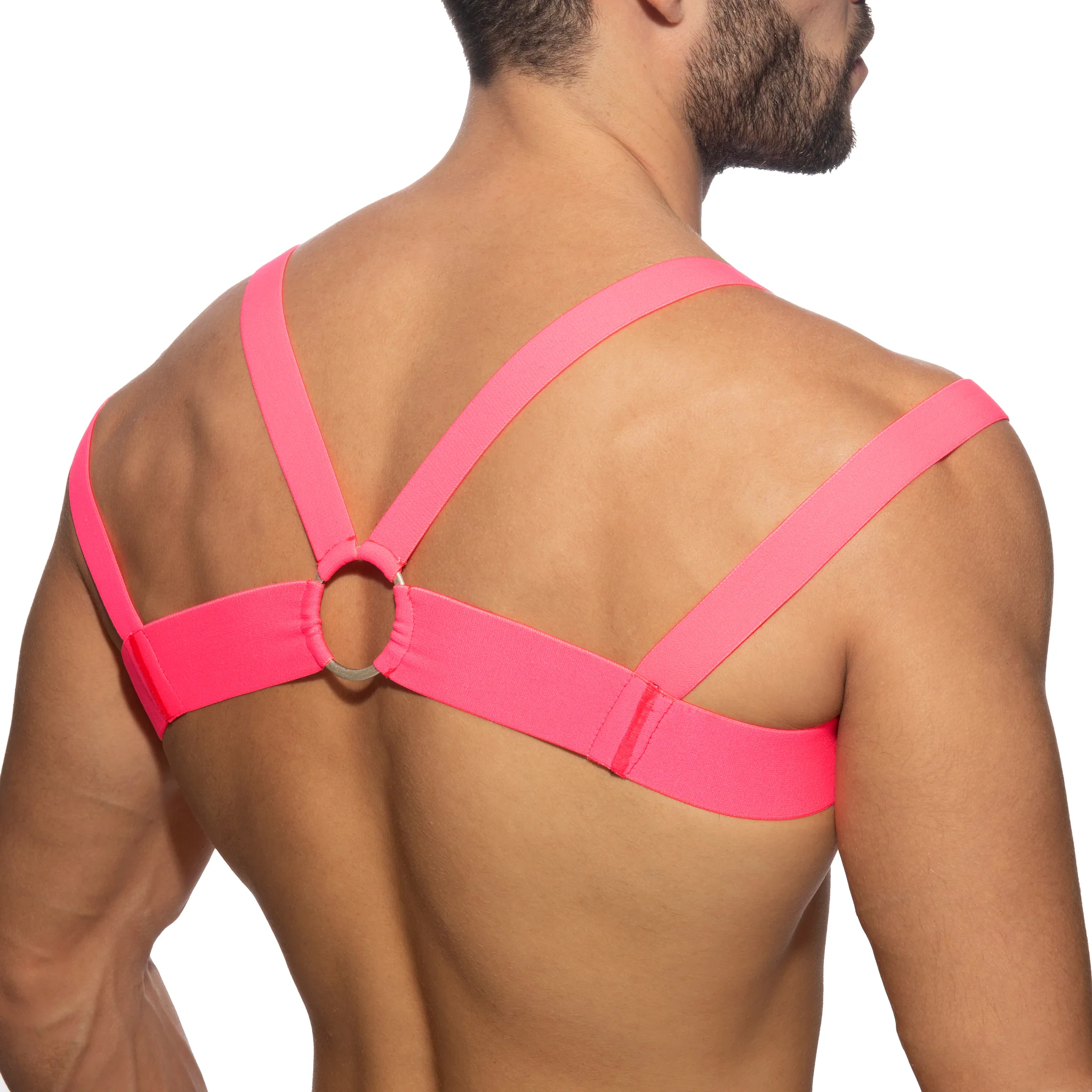 AD Fetish Neon Multi Band Harness Neon Pink ADF173 - Image 3
