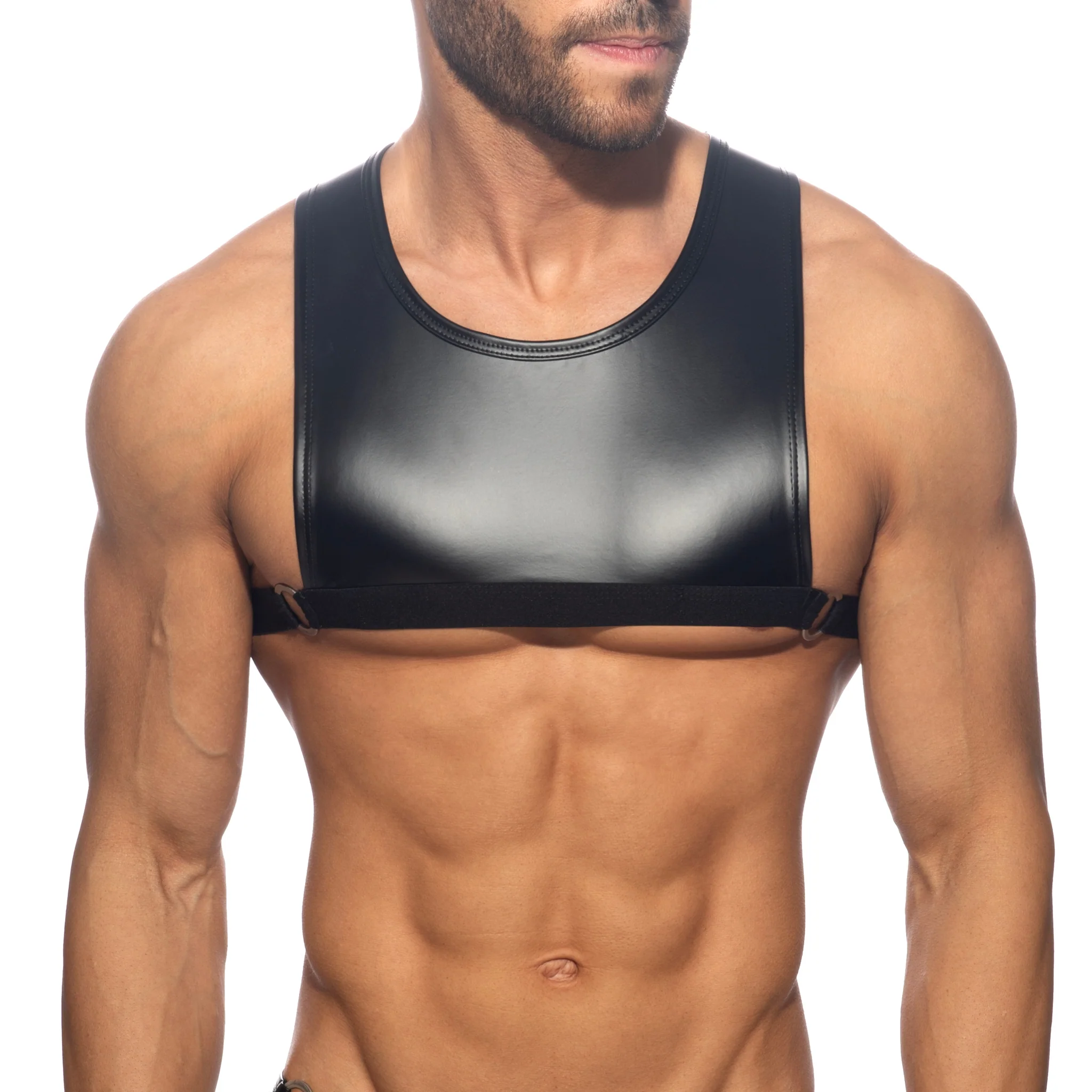AD Fetish Round Buckle Top Black ADF219 - Image 2