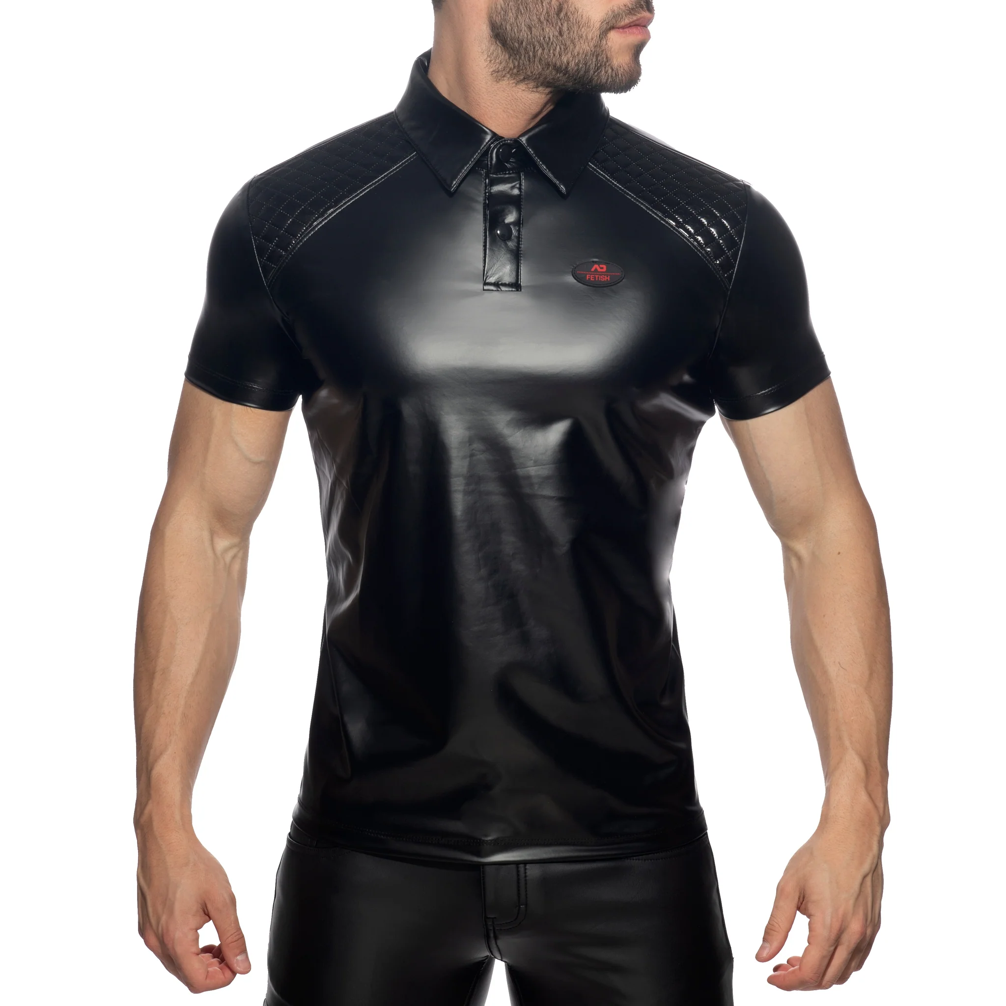 AD Fetish Rub Polo-Shirt Black ADF158 - Image 2