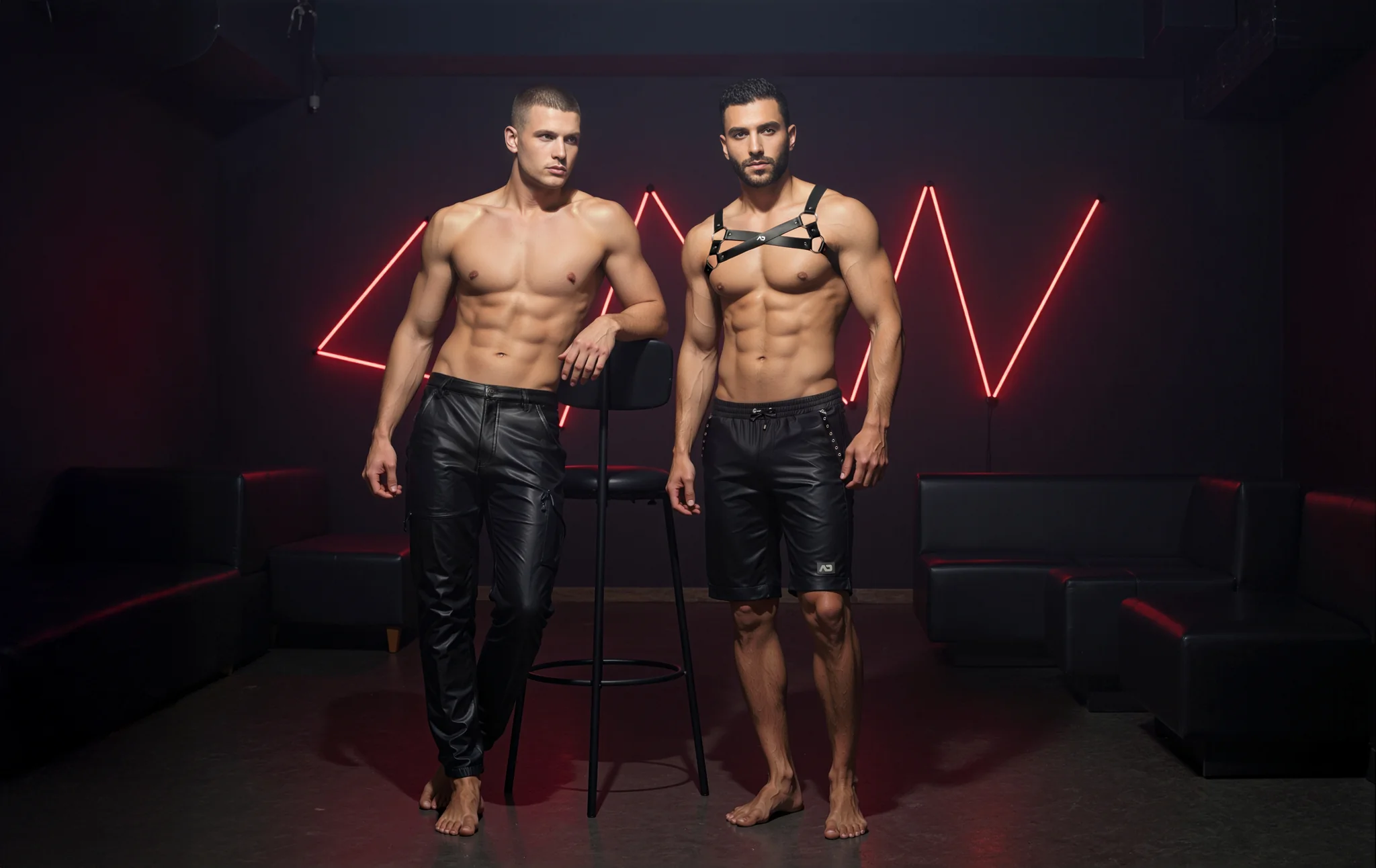 AD Fetish Rub Tape Sports Bermudas Black ADF214 - Image 5