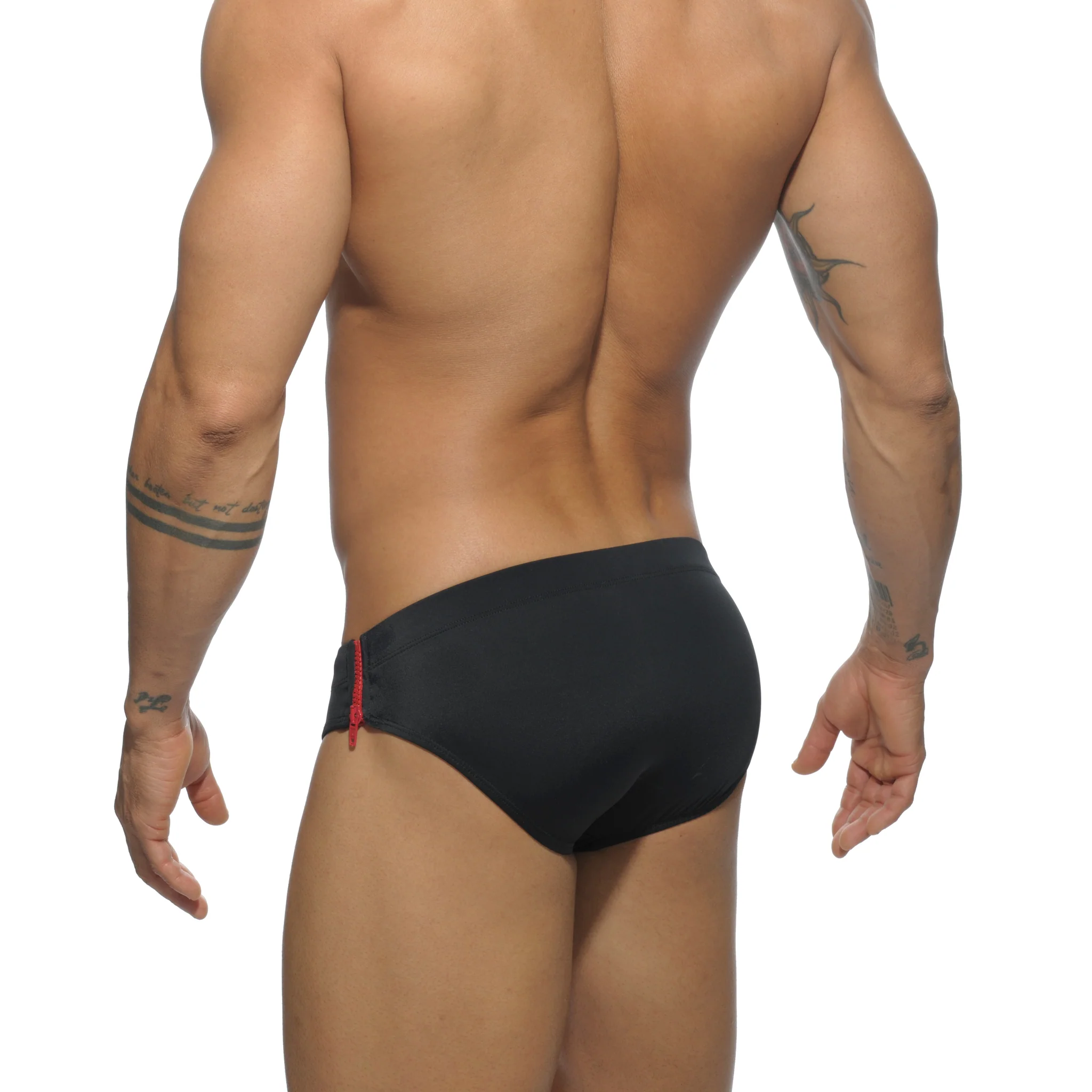 AD Fetish Sides Zipper Swim Brief Red ADS120 - Image 3