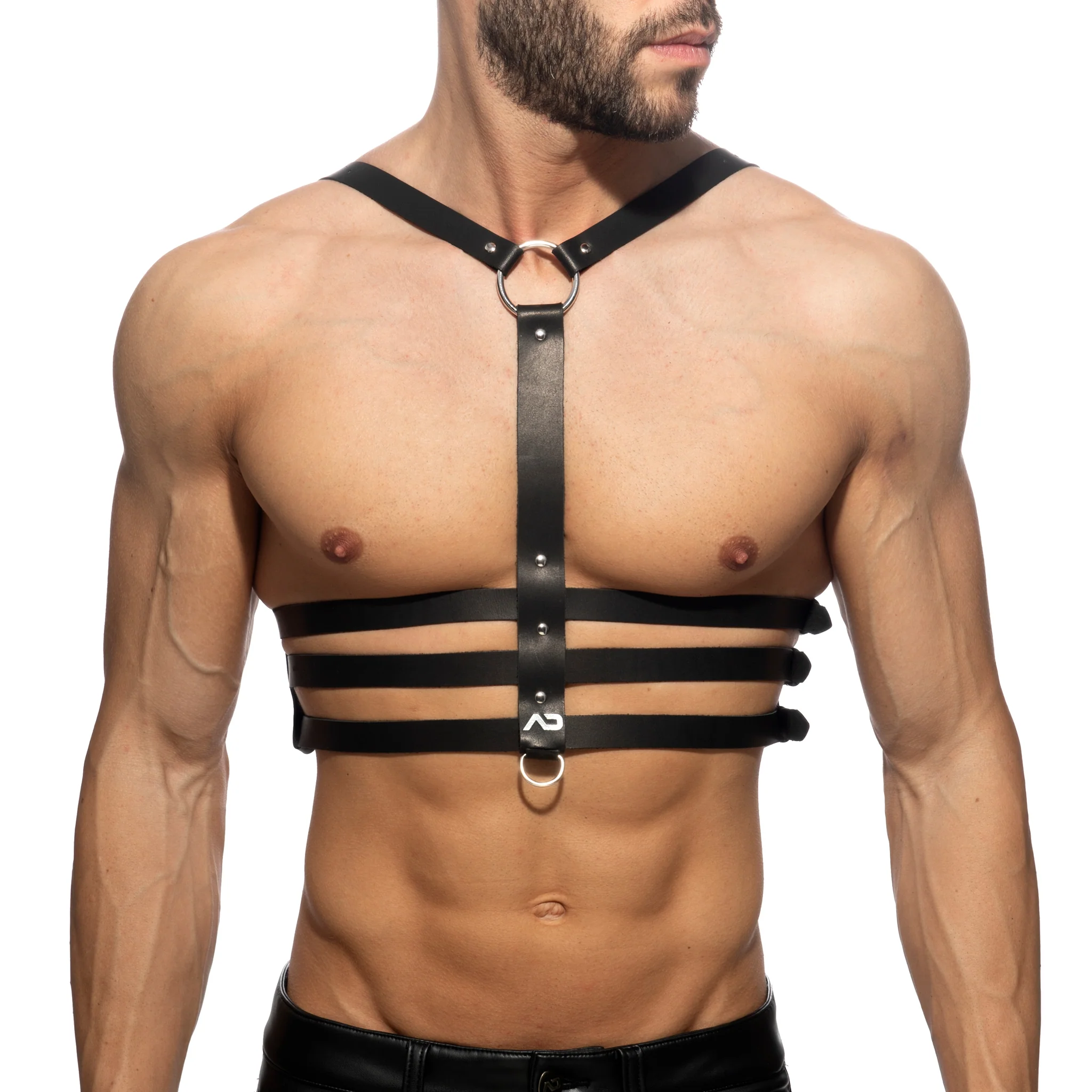 AD Fetish Stack Leather Harness Black ADF200 - Image 2