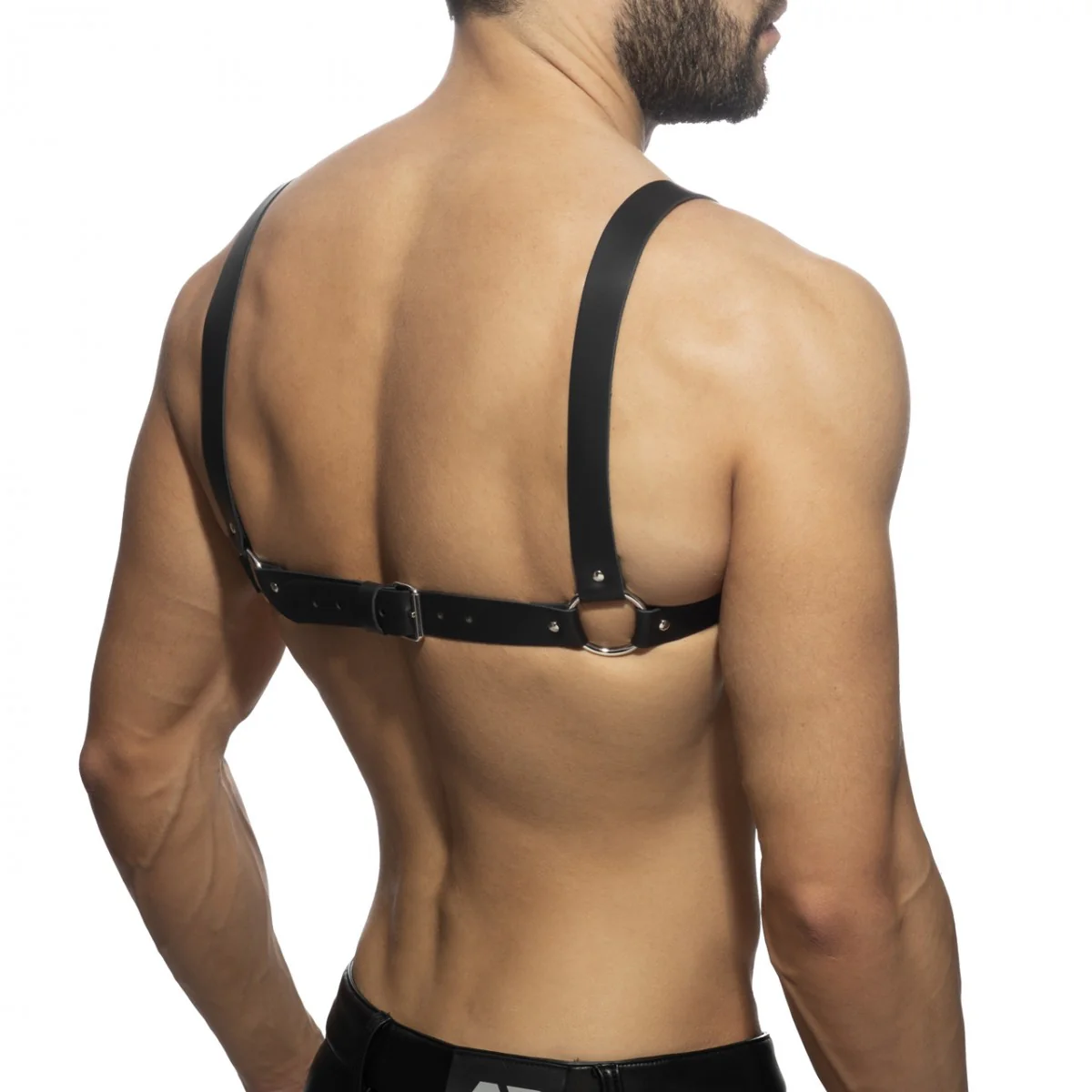 AD Fetish X-Cross Leather Harness Black ADF199 - Image 3
