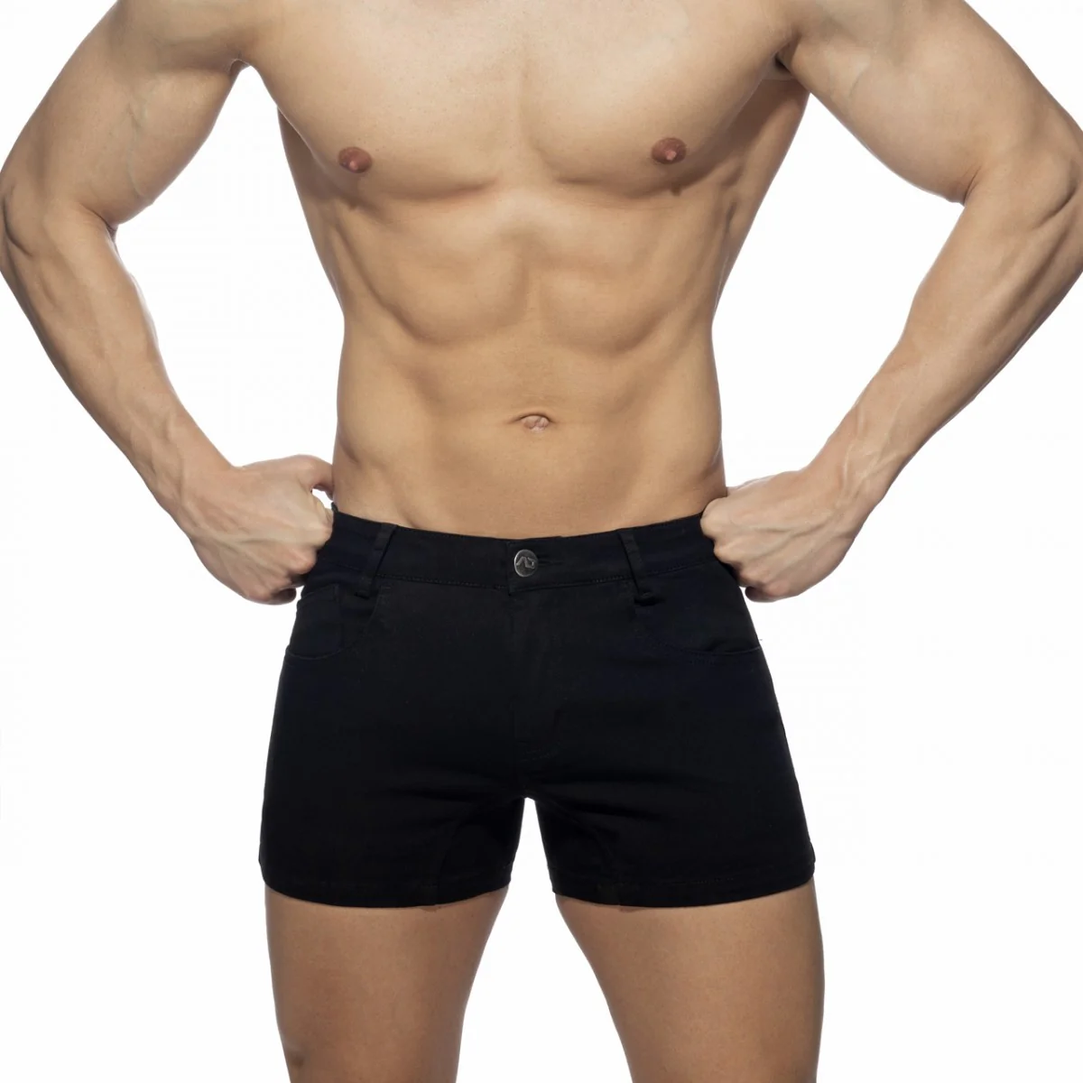 Addicted 5 Pockets Summer Shorts Black AD1195 - Image 2