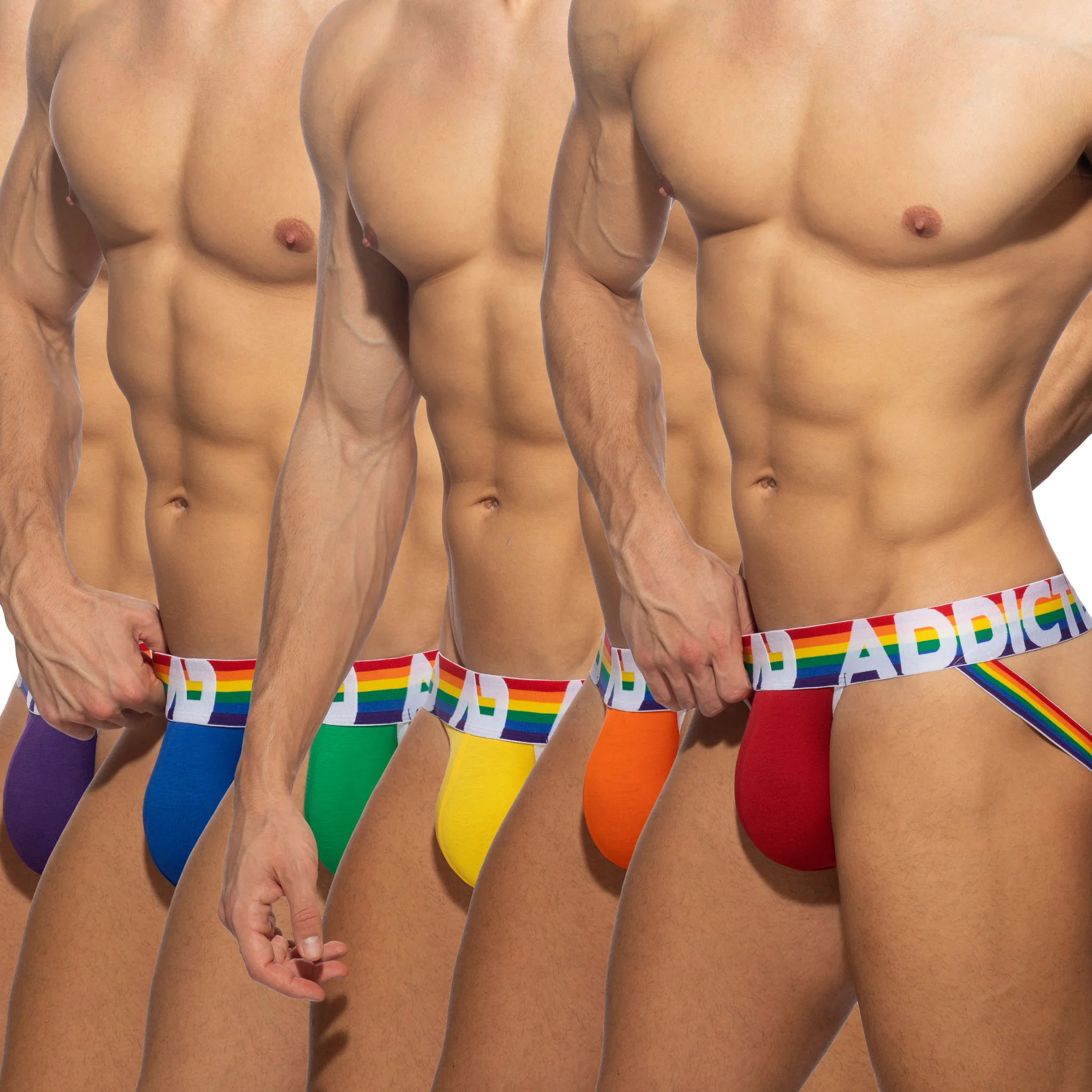 Addicted Rainbow Jock 6 Pack Multi AD1144P
