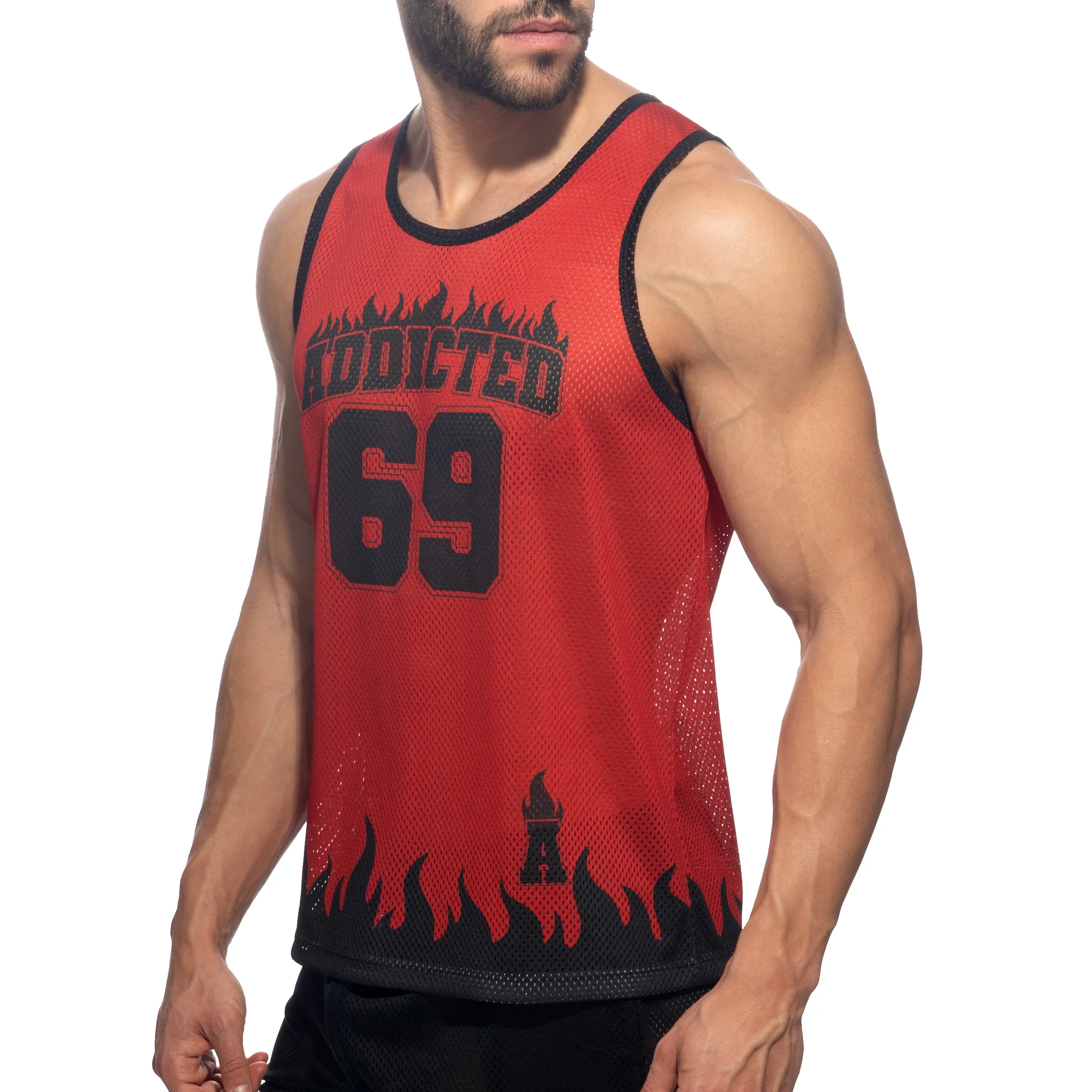 Addicted 69 Tank Top Red AD1340