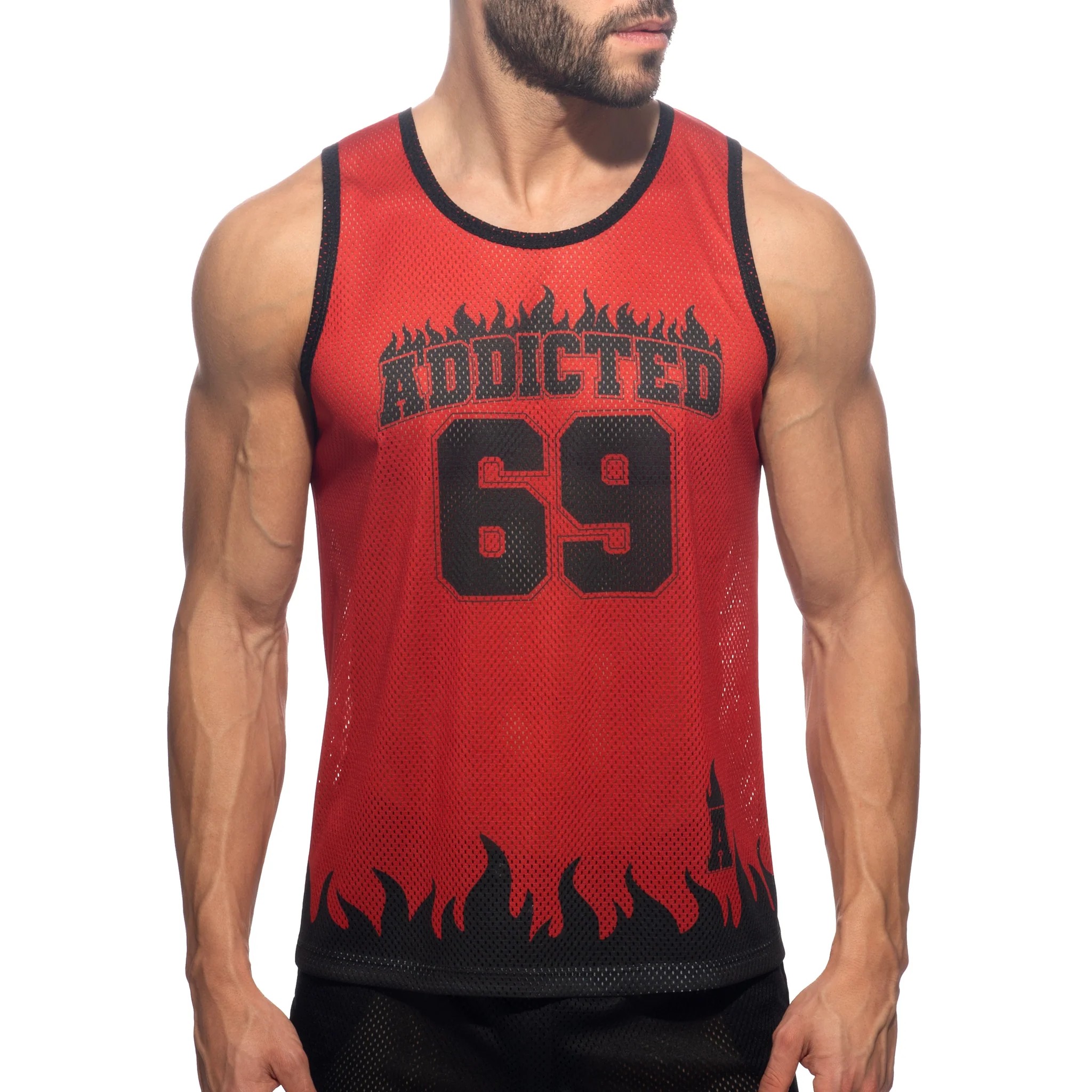 Addicted 69 Tank Top Red AD1340 - Image 2