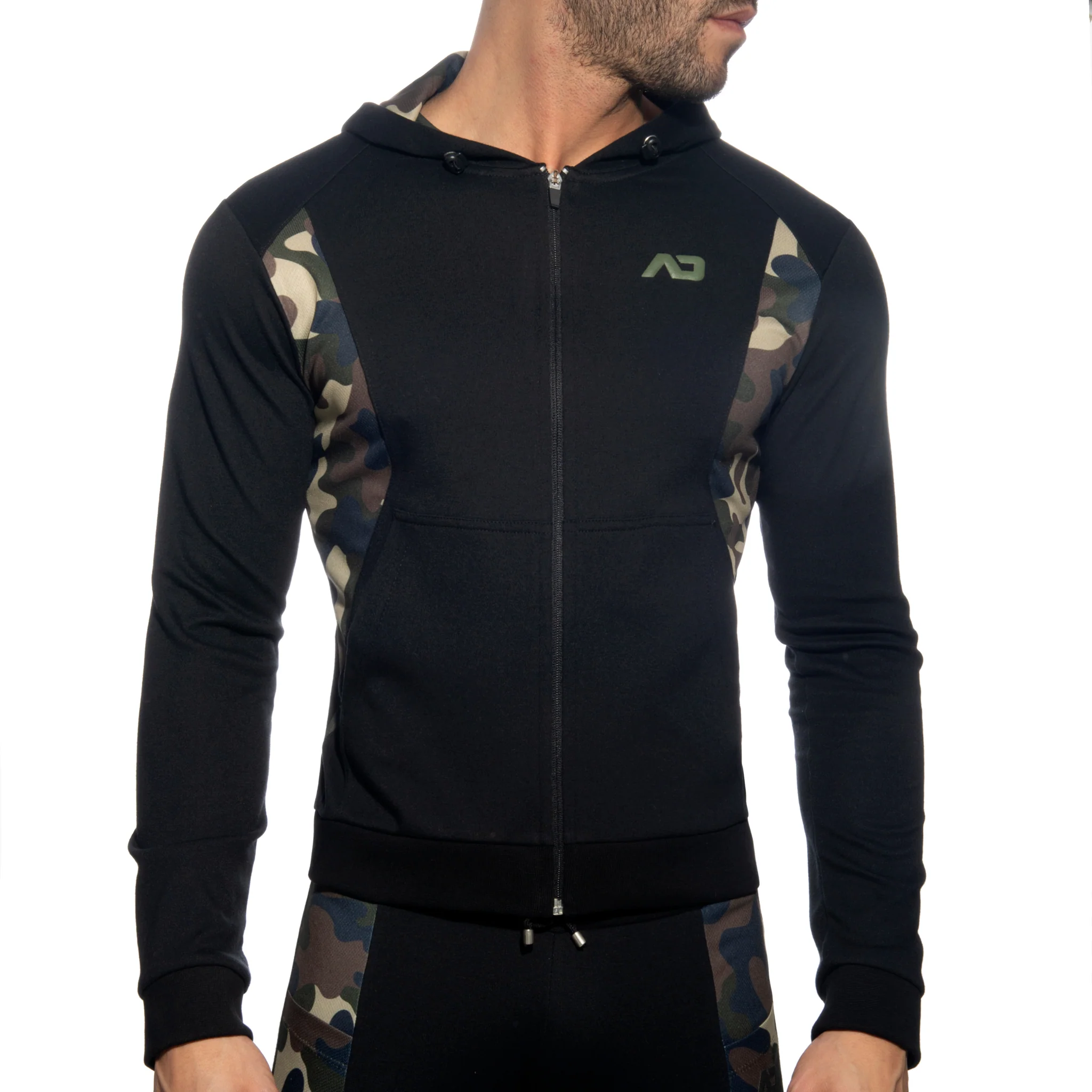 Addicted AD Cotton Sports Hoody Black AD1065 - Image 2