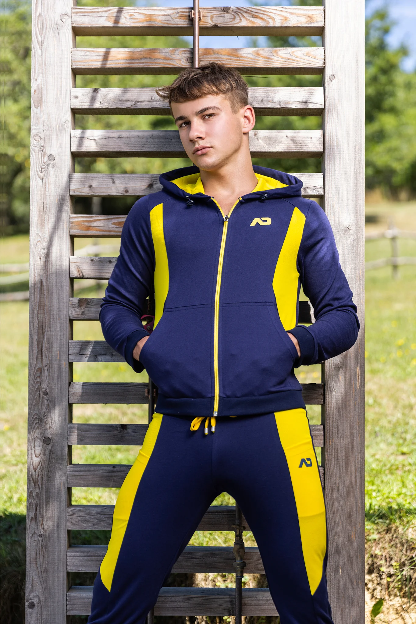 Addicted AD Cotton Sports Hoody Navy AD1065 - Image 4