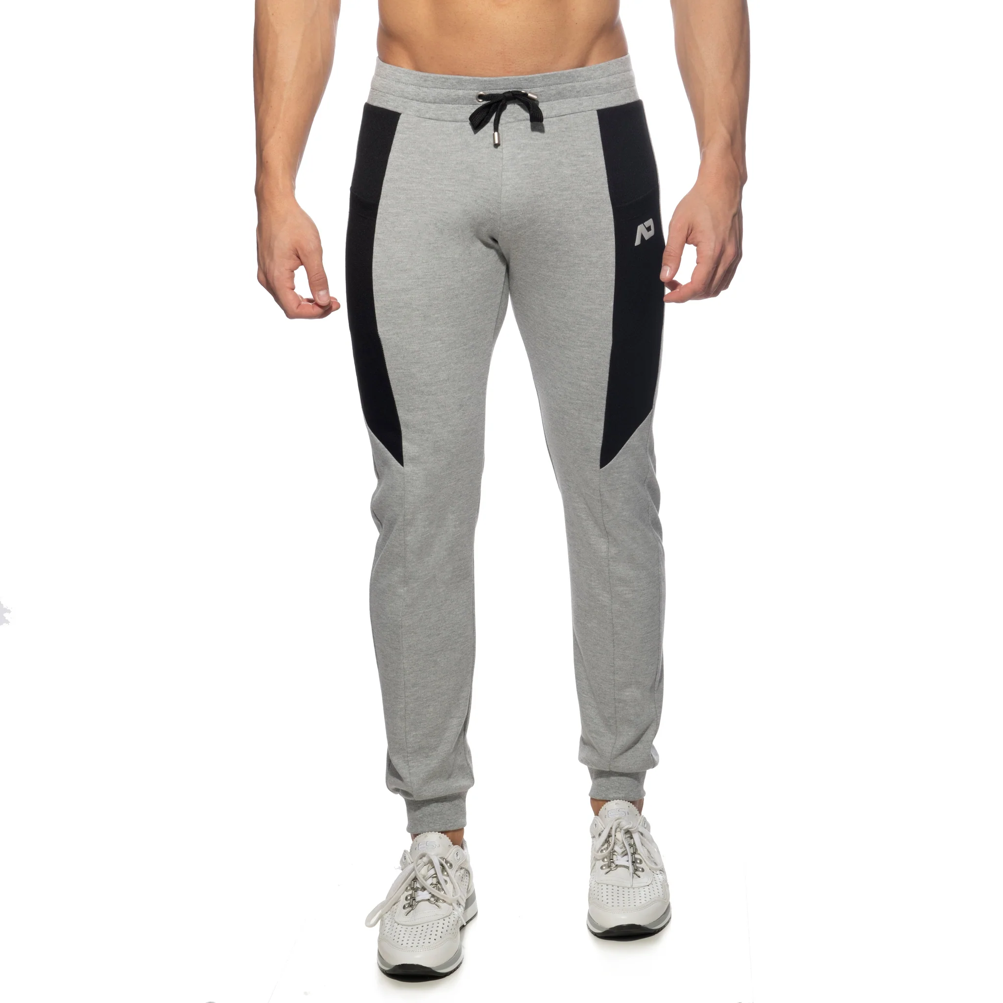Addicted AD Cotton Sports Long Pants Heather Grey AD1066 - Image 2