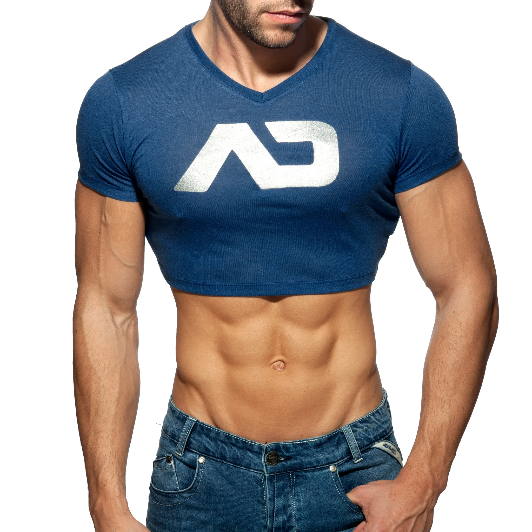 Addicted AD Crop Top Navy AD819 - Image 2