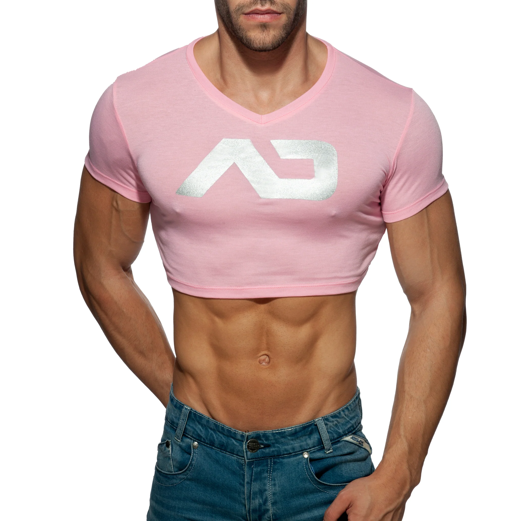 Addicted AD Crop Top Pink AD819 - Image 2
