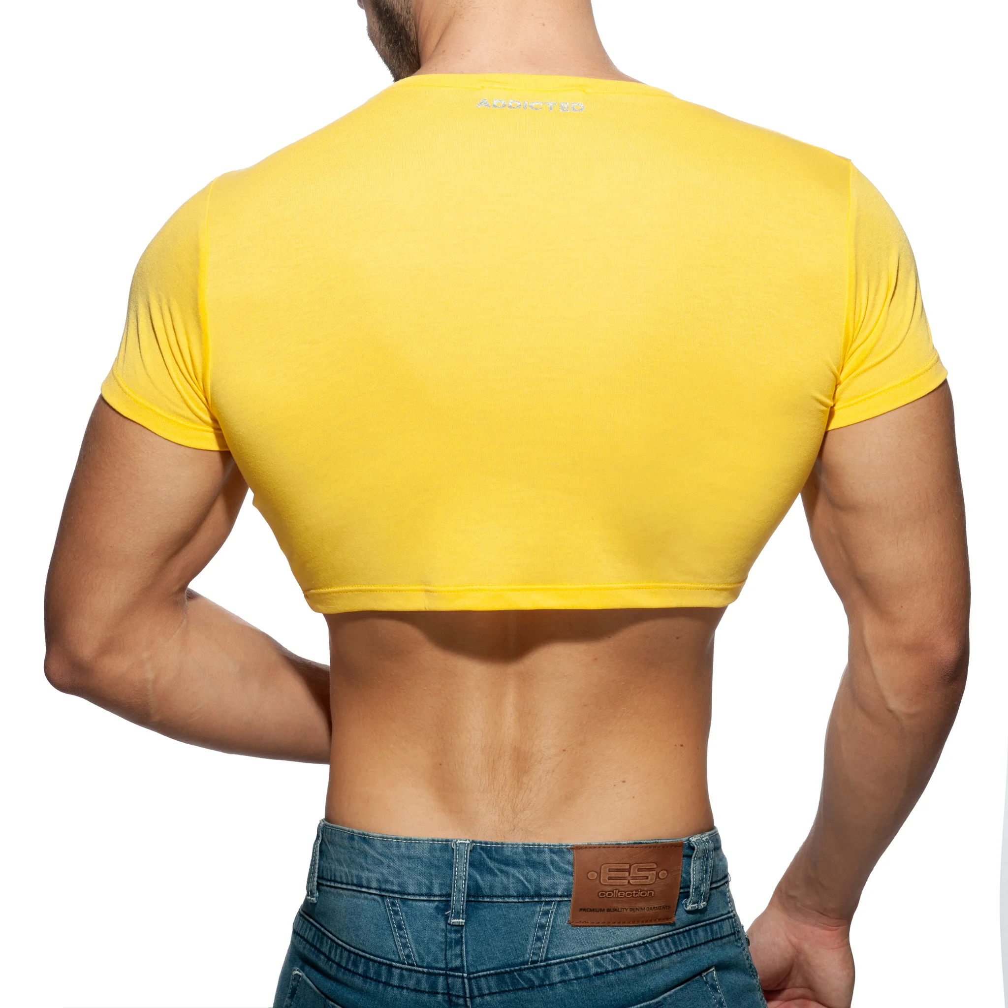 Addicted AD Crop Top Yellow AD819 - Image 3