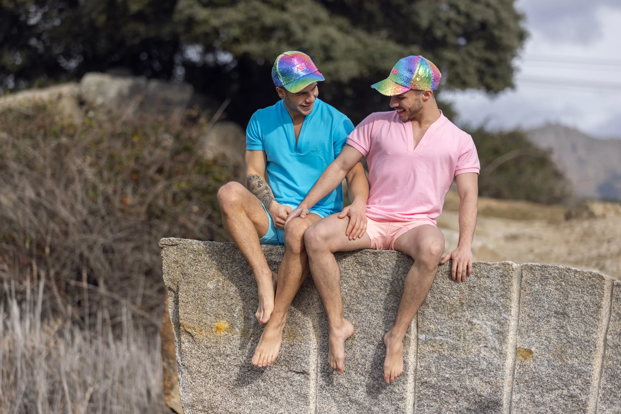 Addicted AD V-Neck Polo Shirt Pink AD1258 - Image 5