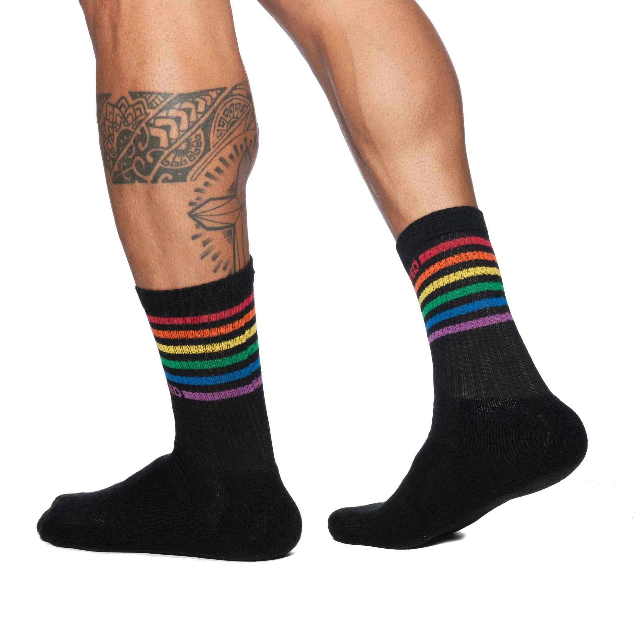 Addicted Rainbow Socks Black AD838 - Image 2