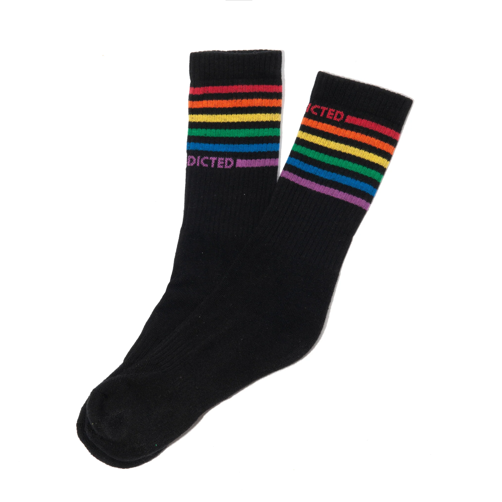 Addicted Rainbow Socks Black AD838 - Image 3