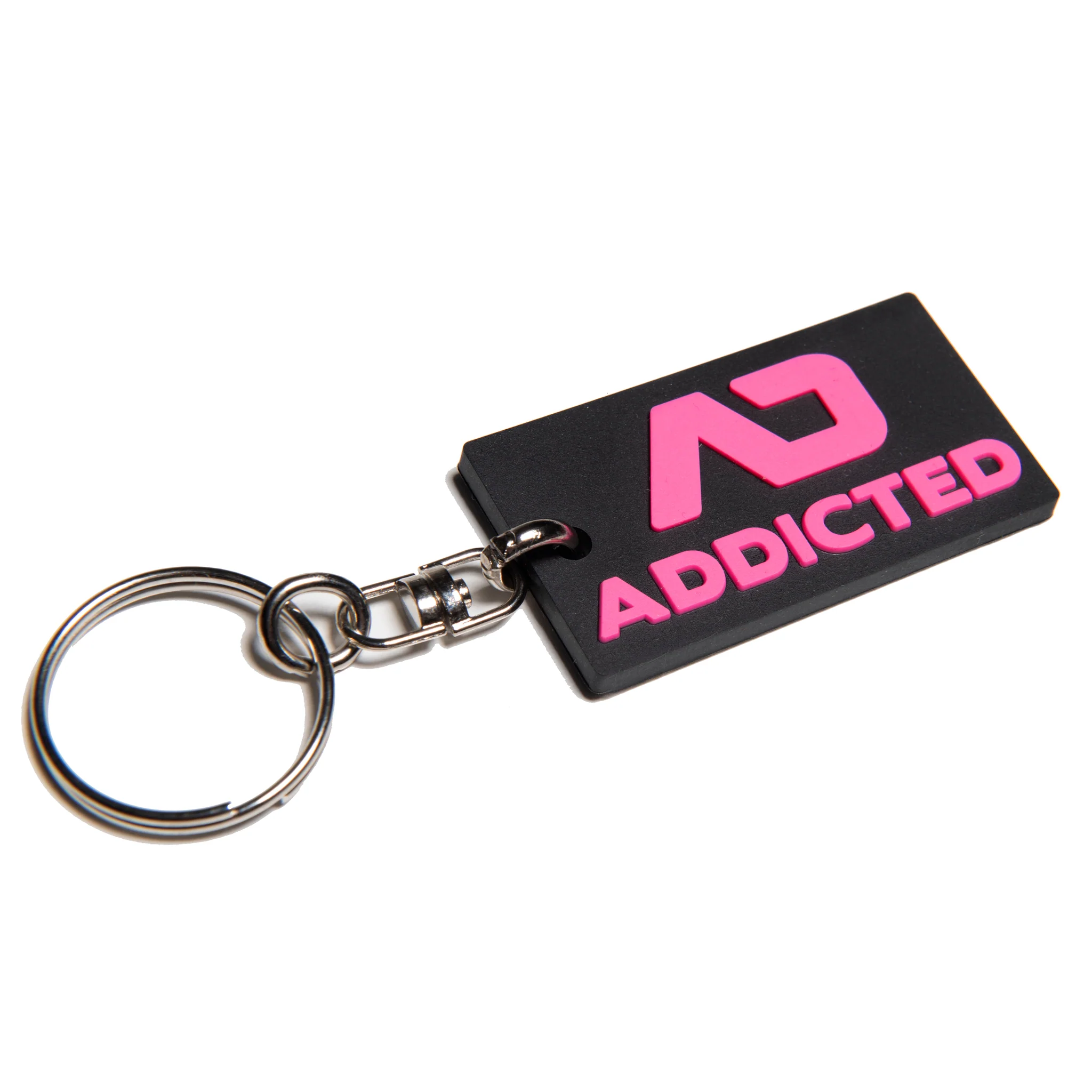 Addicted Rubber Keyring Pink AC223