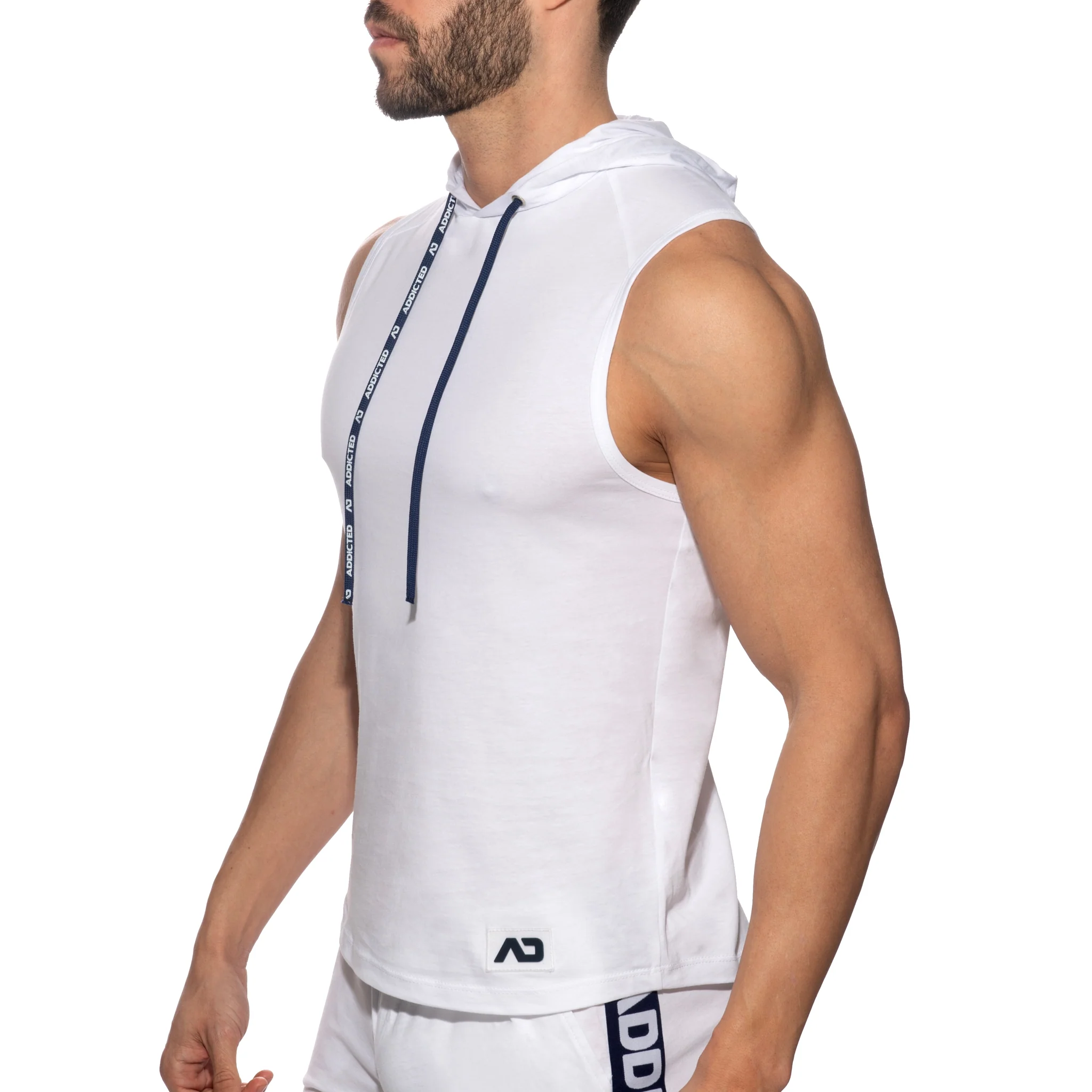 Addicted Band Cotton Hoodie White AD1001