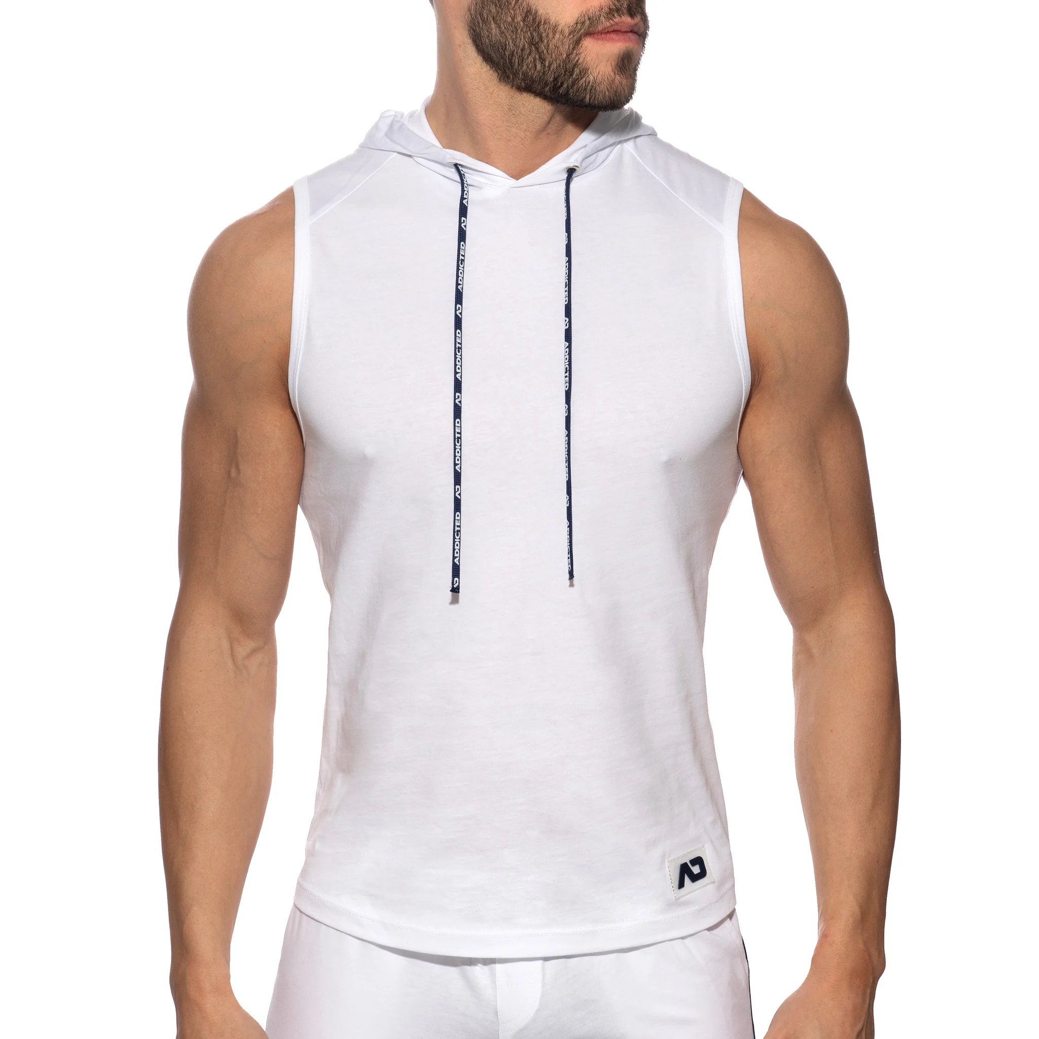 Addicted Band Cotton Hoodie White AD1001 - Image 2