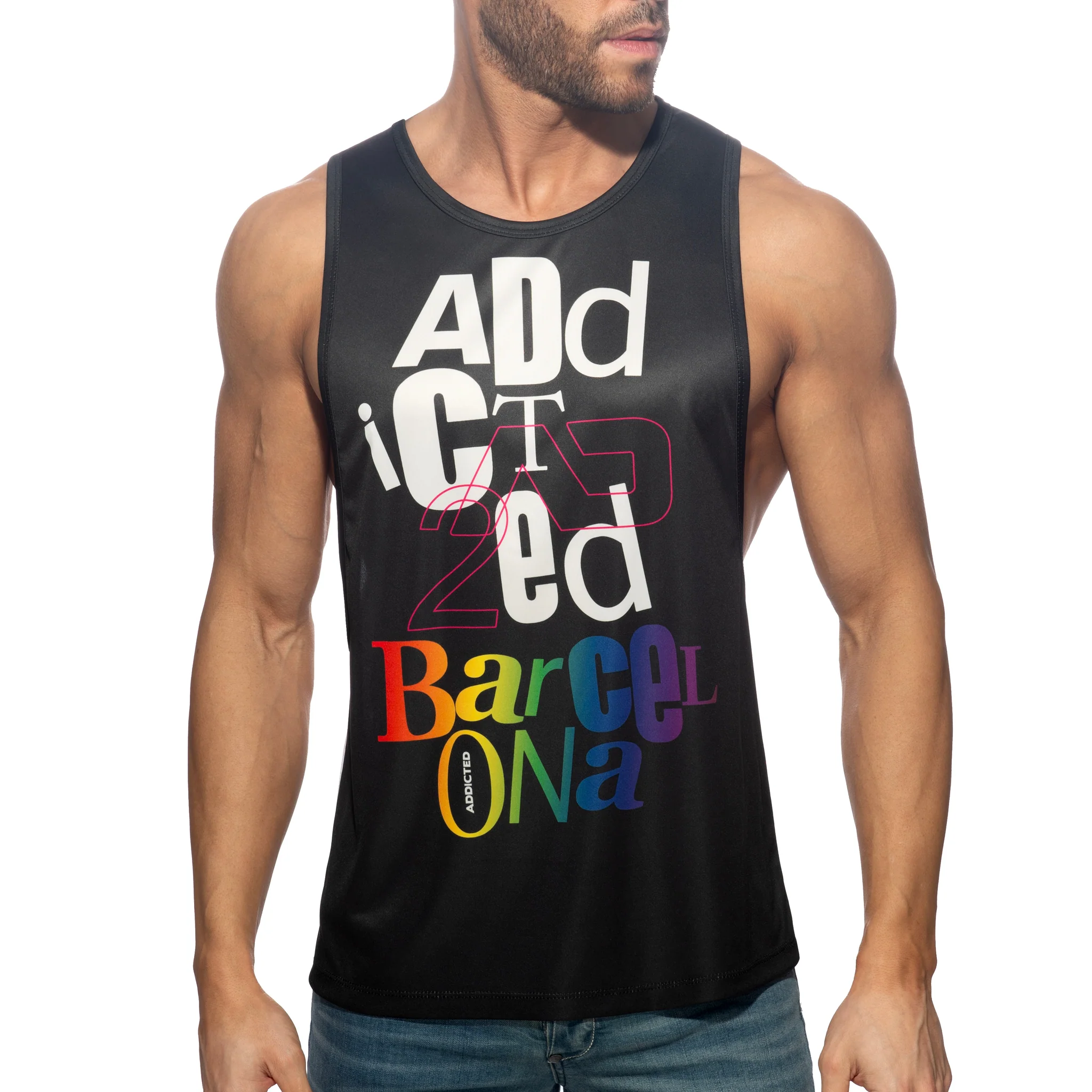 Addicted Barcelona Tank Top Black AD1341 - Image 2