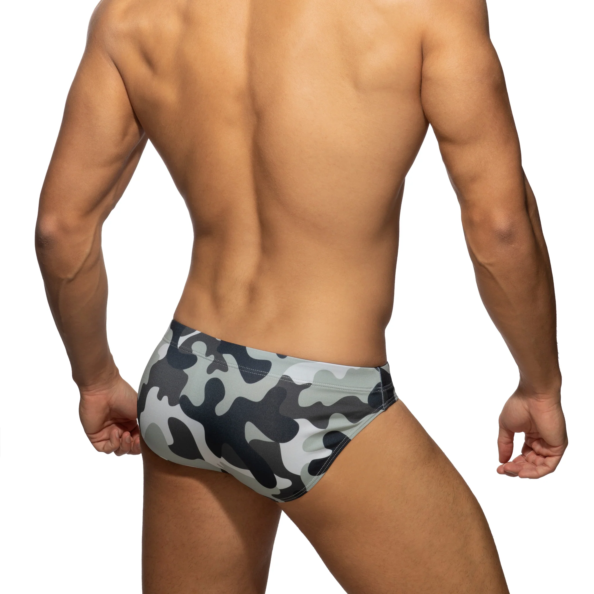 Addicted Basic AD Swim Brief Grey Camouflage ADS097 - Image 3