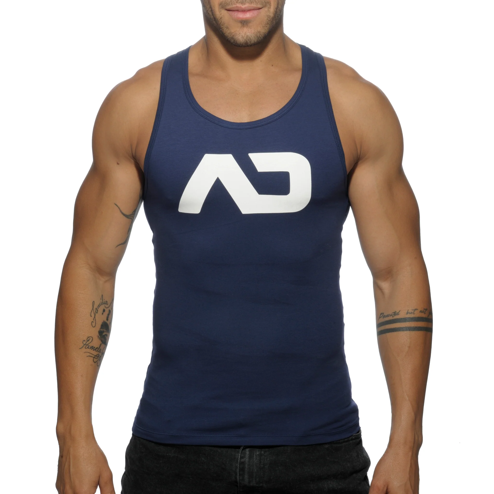 Addicted Basic AD Tank Top Navy AD457 - Image 2