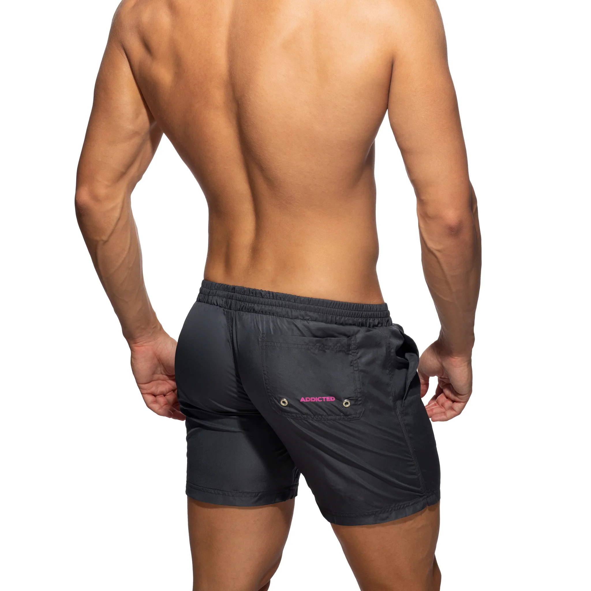 Addicted Basic Swim Long Short Charcoal ADS073 - Image 3